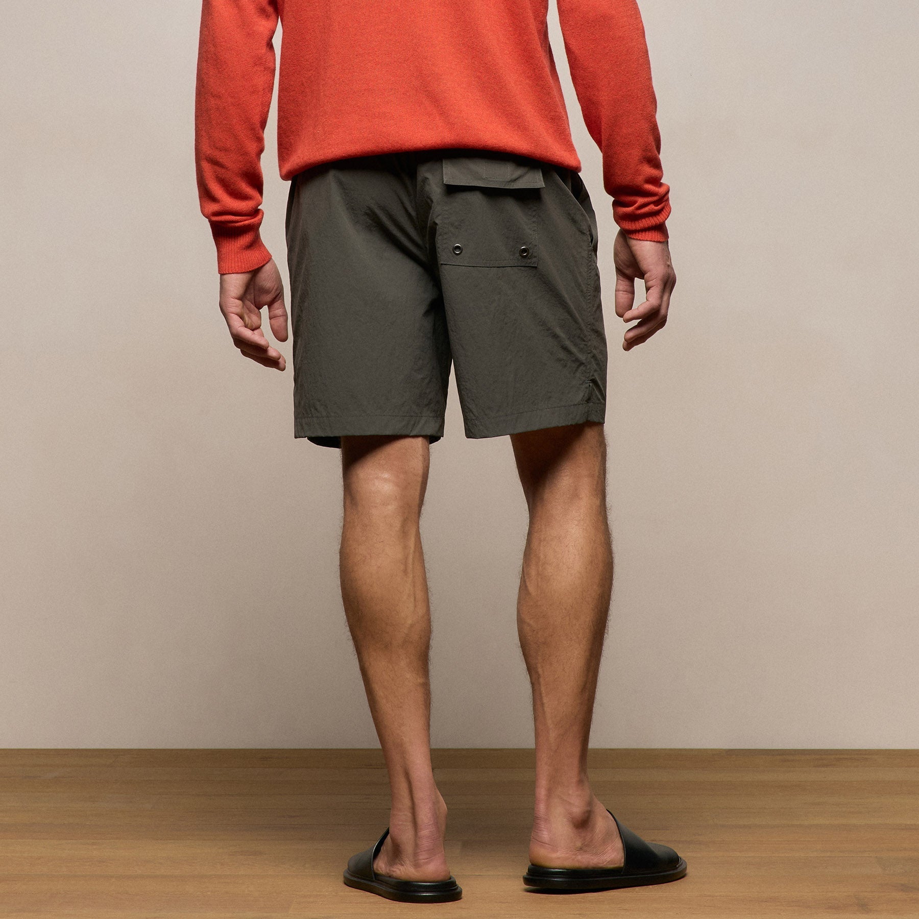 Palm Embroidered Boardshort - Granite