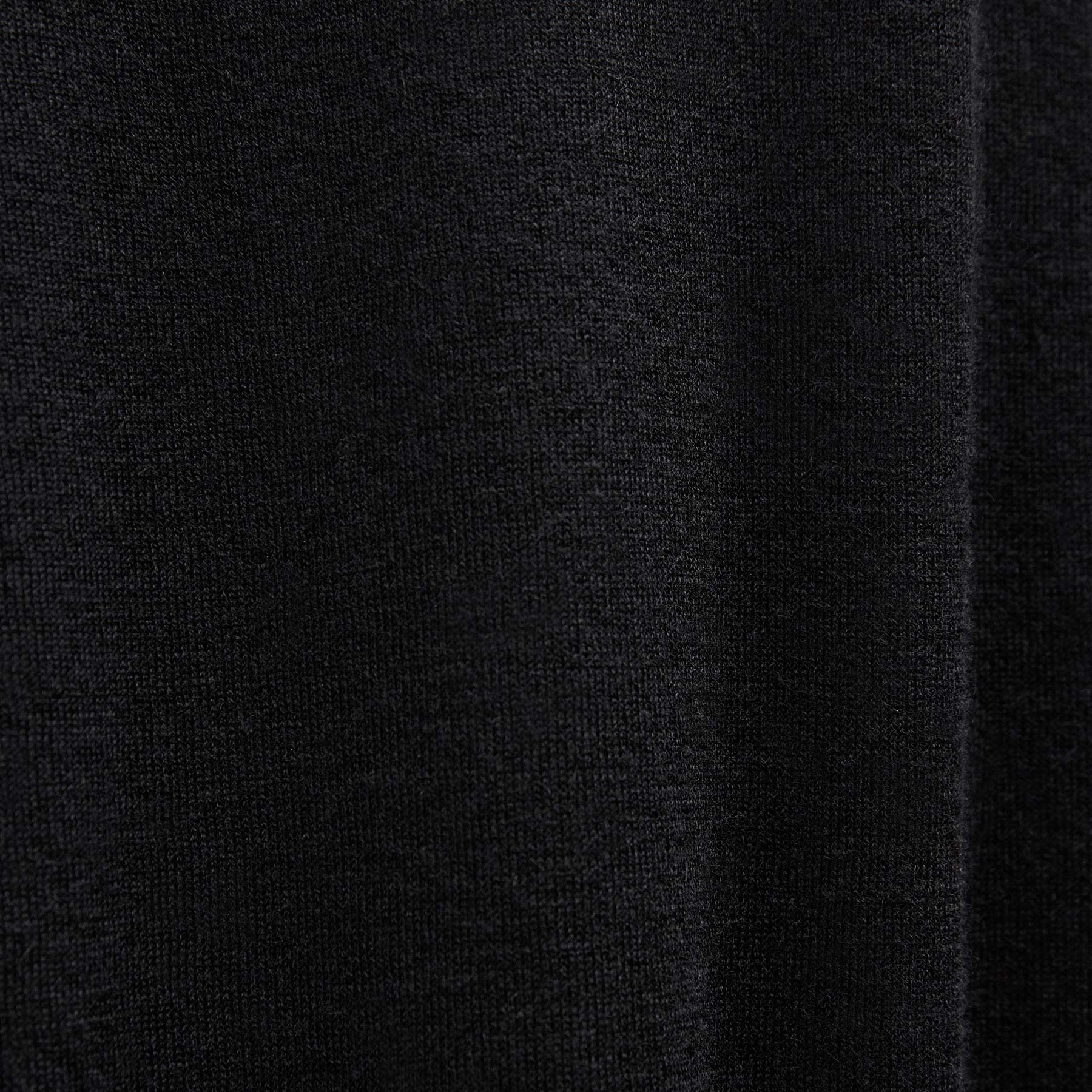 Ultrafine Cashmere Tipped Polo - Black/Charcoal