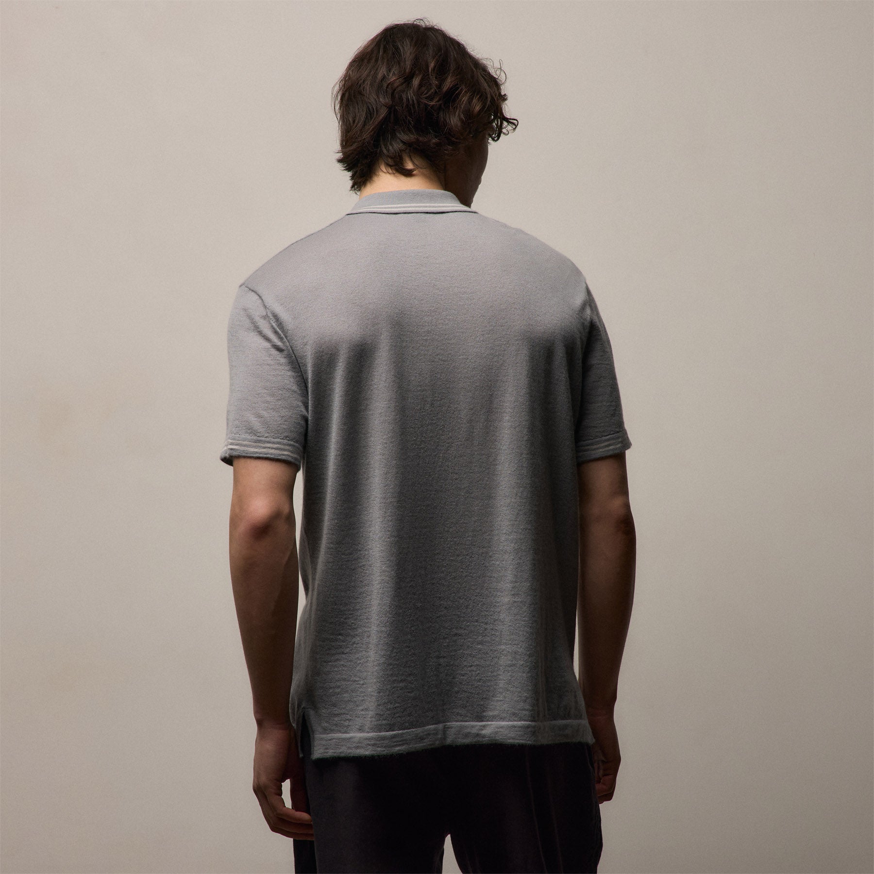 Ultrafine Cashmere Tipped Polo - Ore/Fog