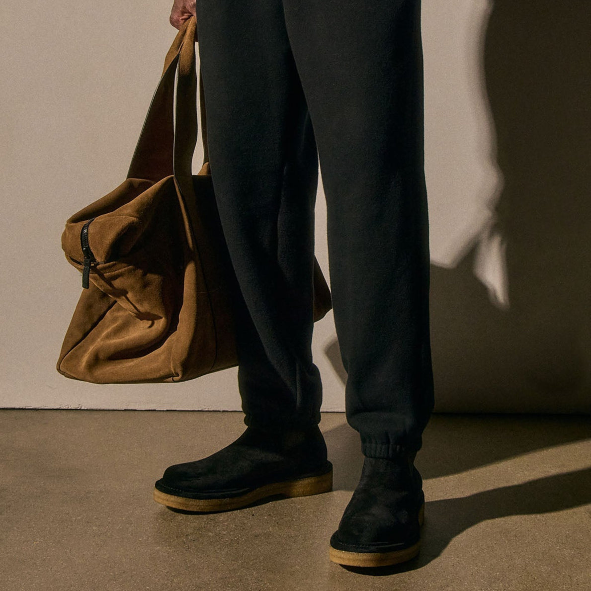 Men's Suede Chelsea Boot - Black