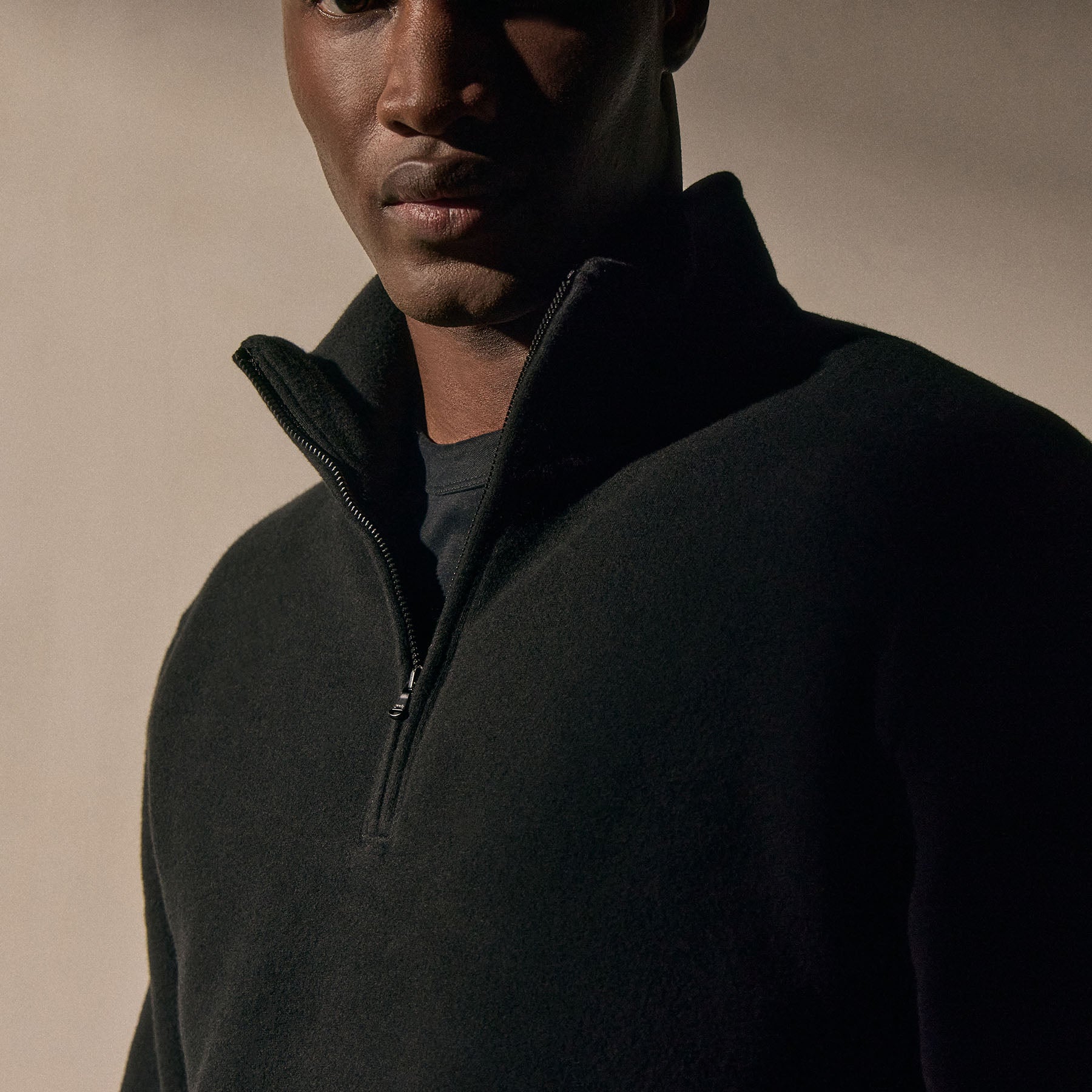 Cozy Half Zip - Black