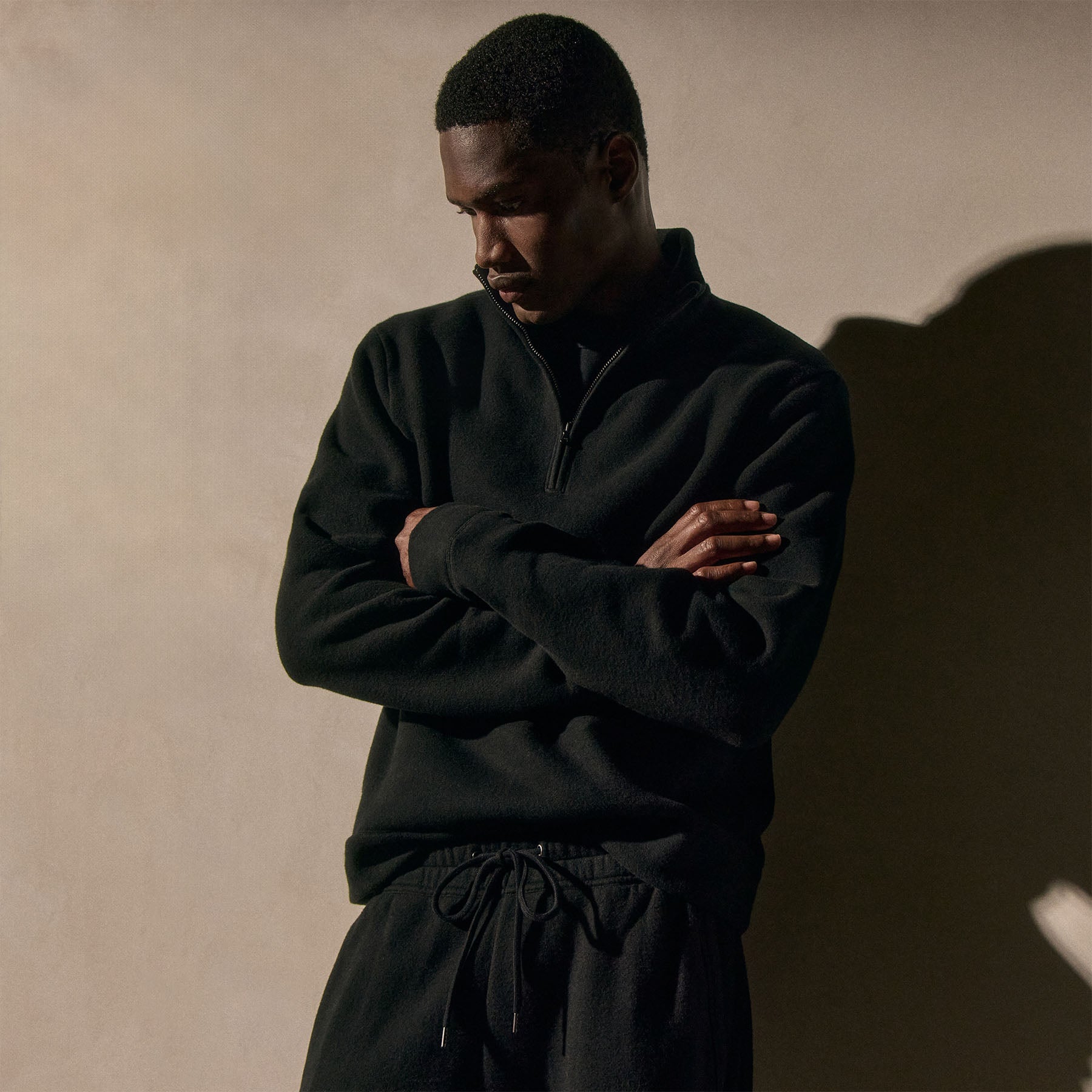 Cozy Half Zip - Black