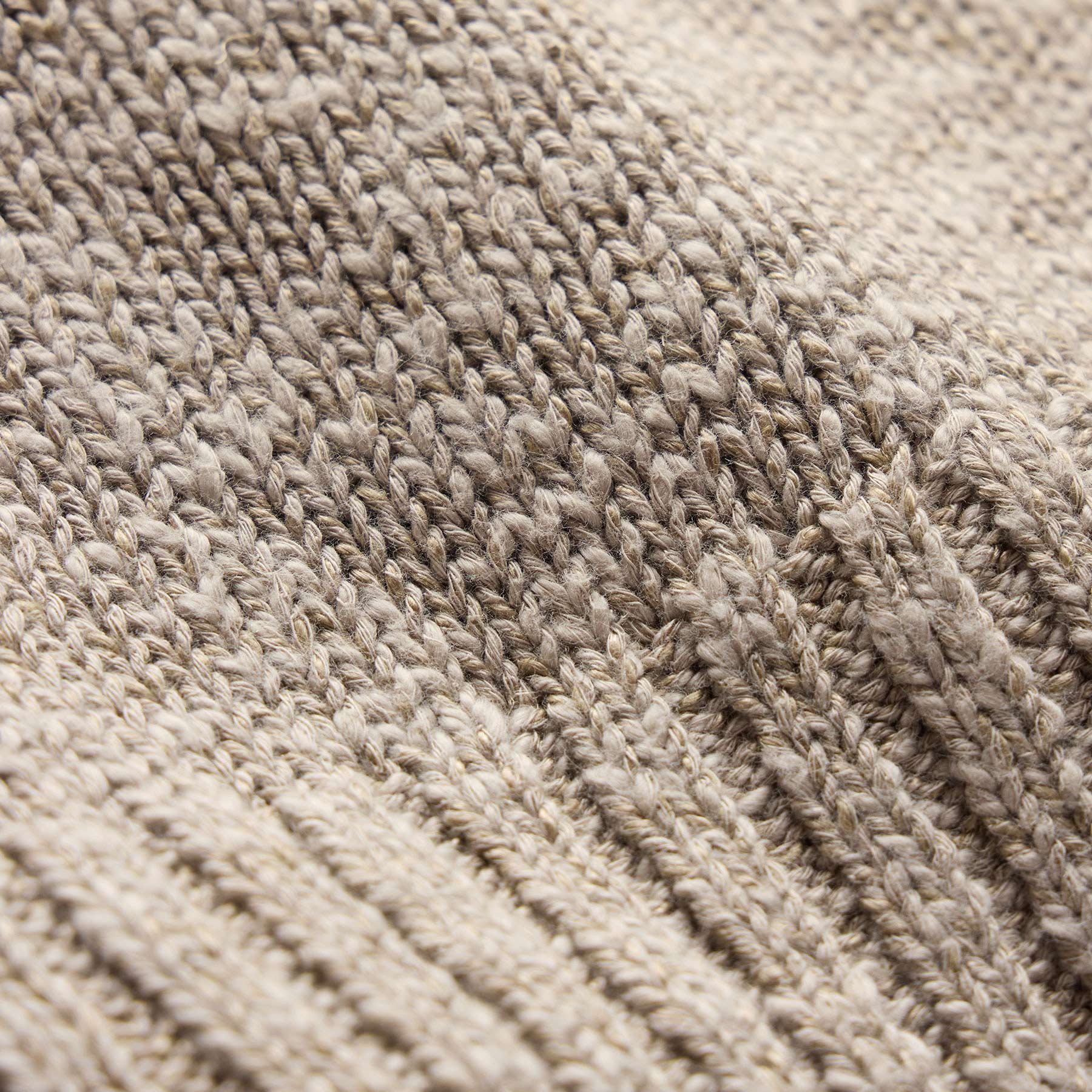 Cotton Linen Crew Sweater - Taupe