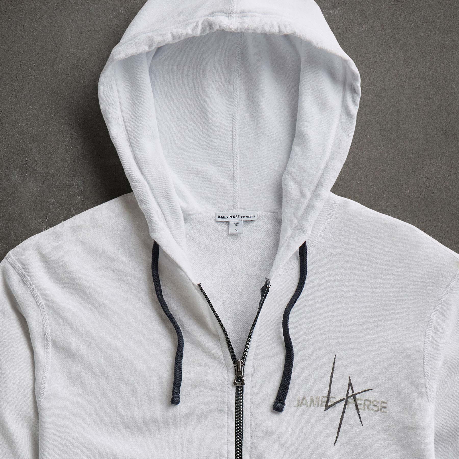JP x LA Zip Up Hoodie - White