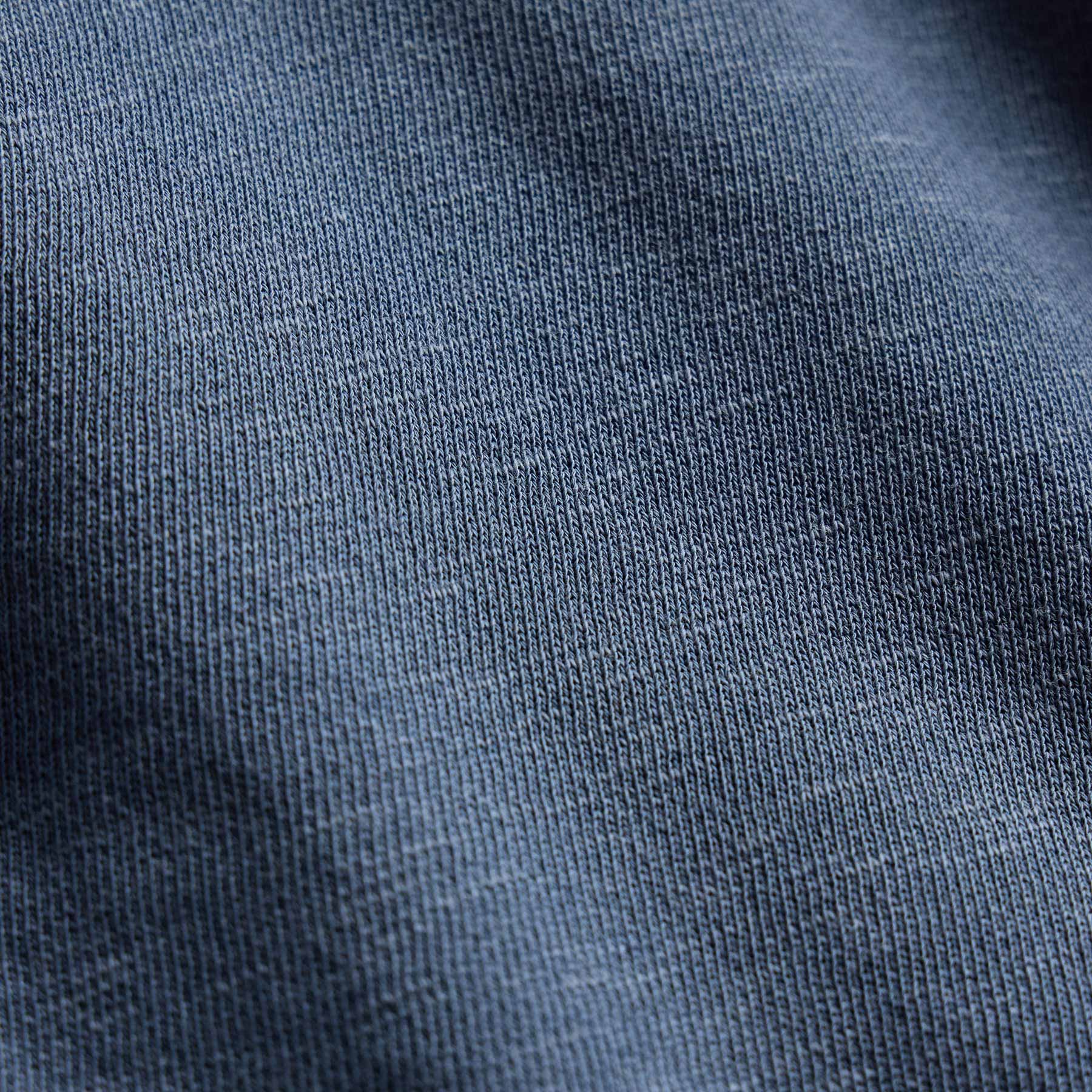 Vintage French Terry Zip Up Hoodie - Danube Pigment