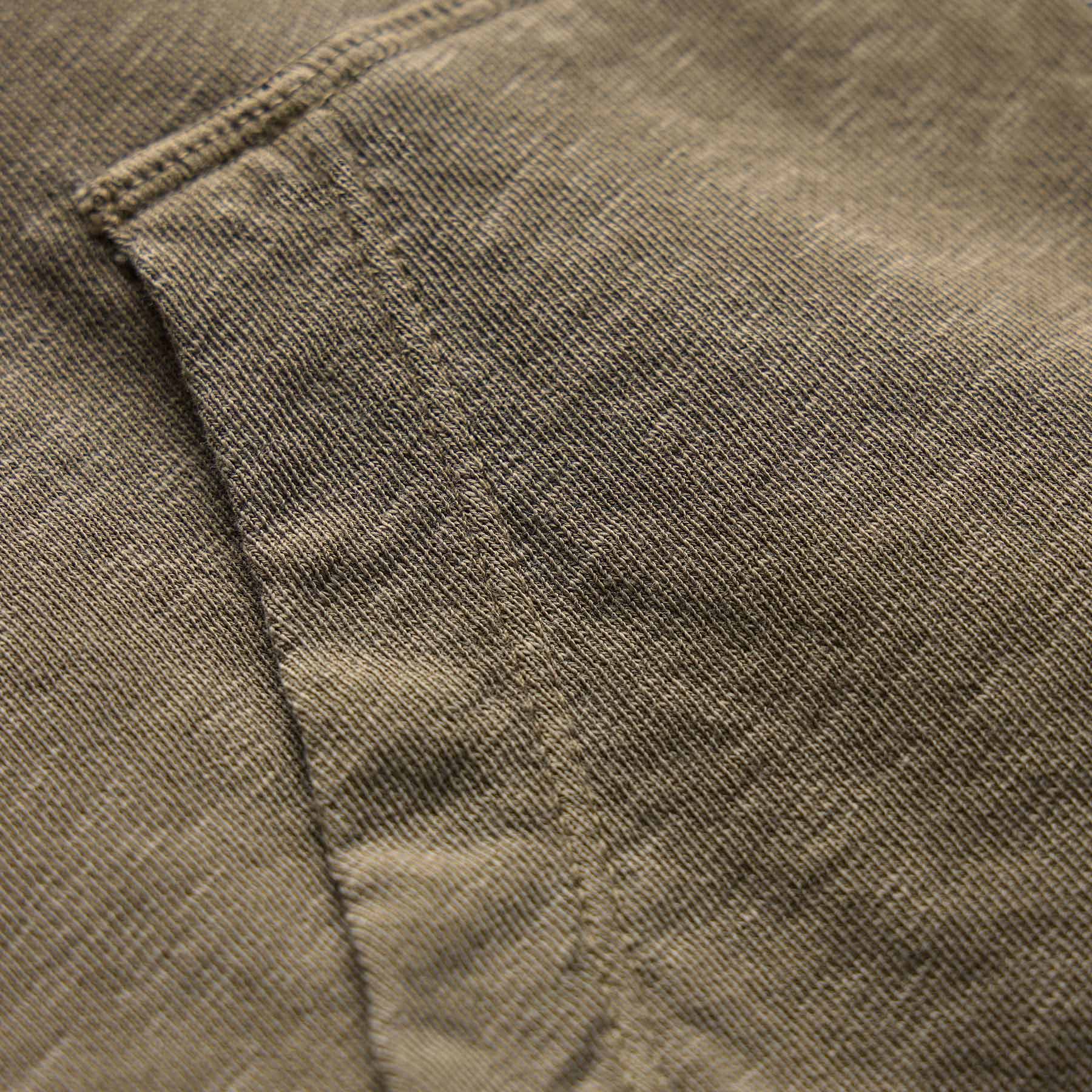 Vintage French Terry Zip Up Hoodie - Light Olive Pigment