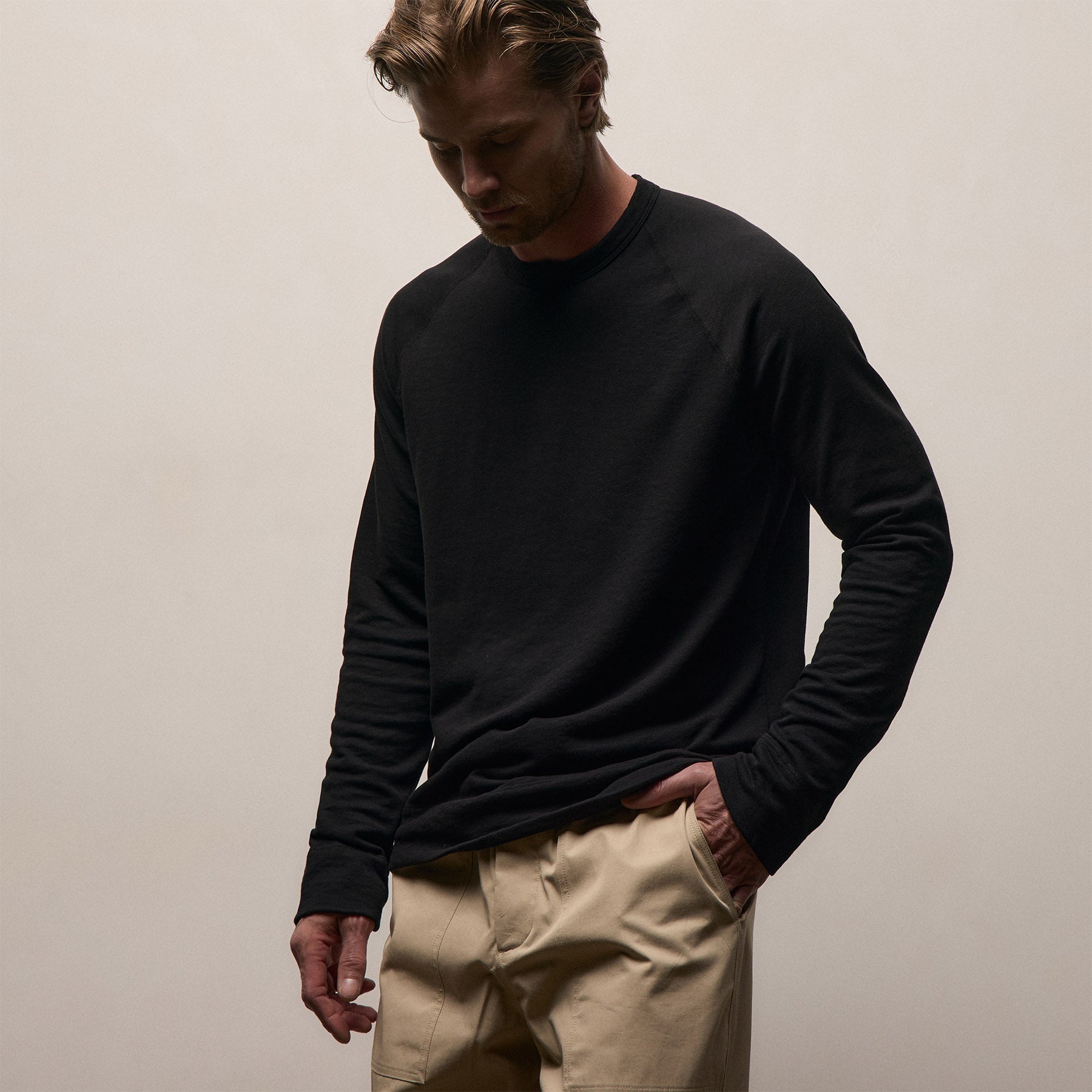Vintage French Terry Sweatshirt - Black
