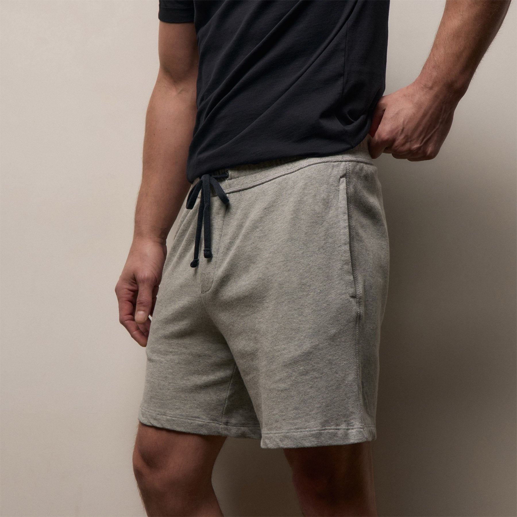 Vintage French Terry Sweat Short - Heather Grey