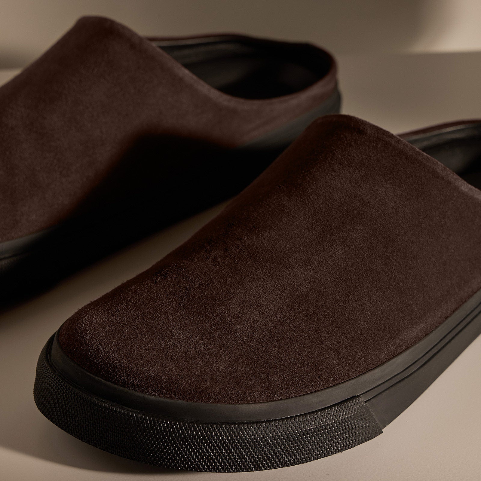 Men's Suede Clog - Cafe