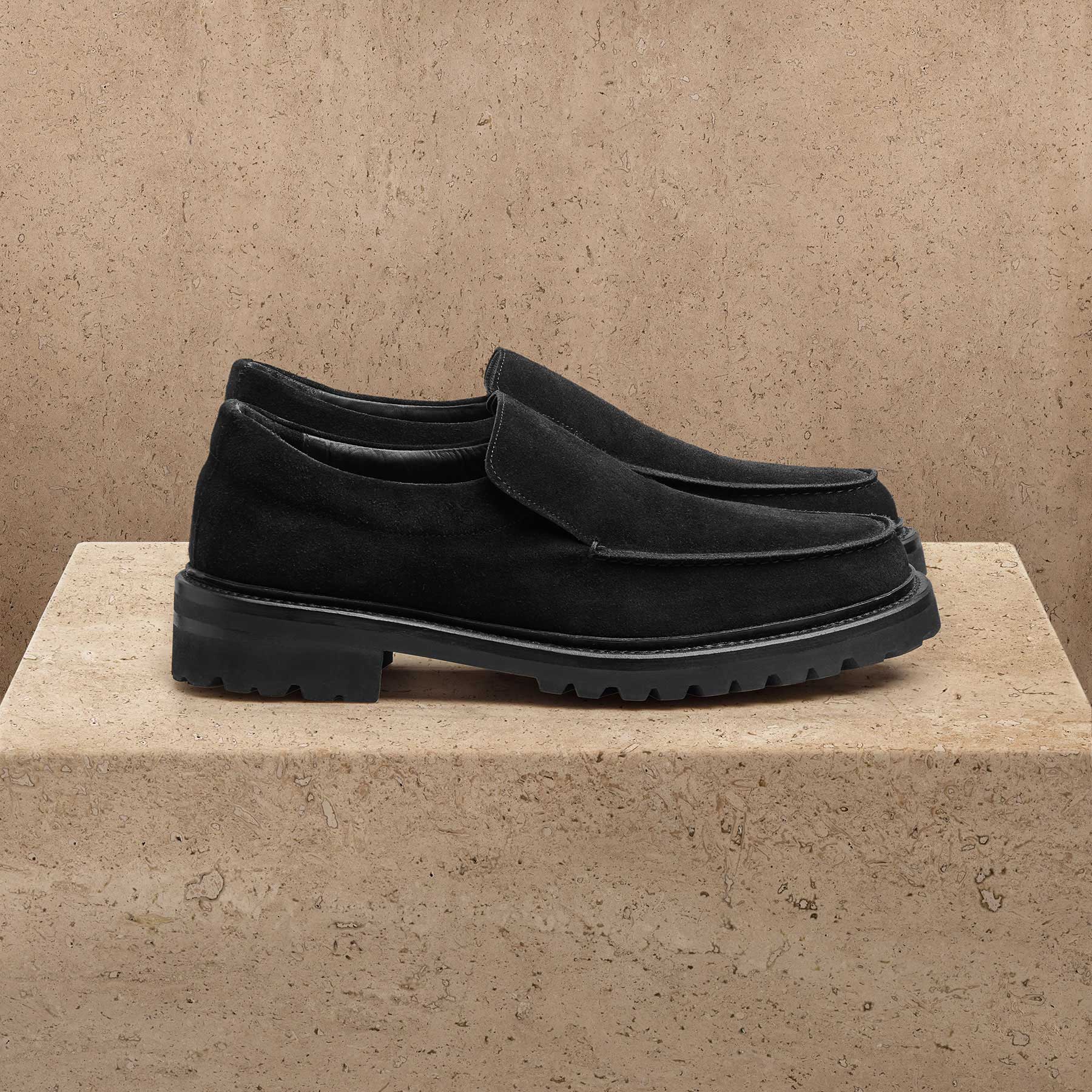 Men's Suede Loafer - Black