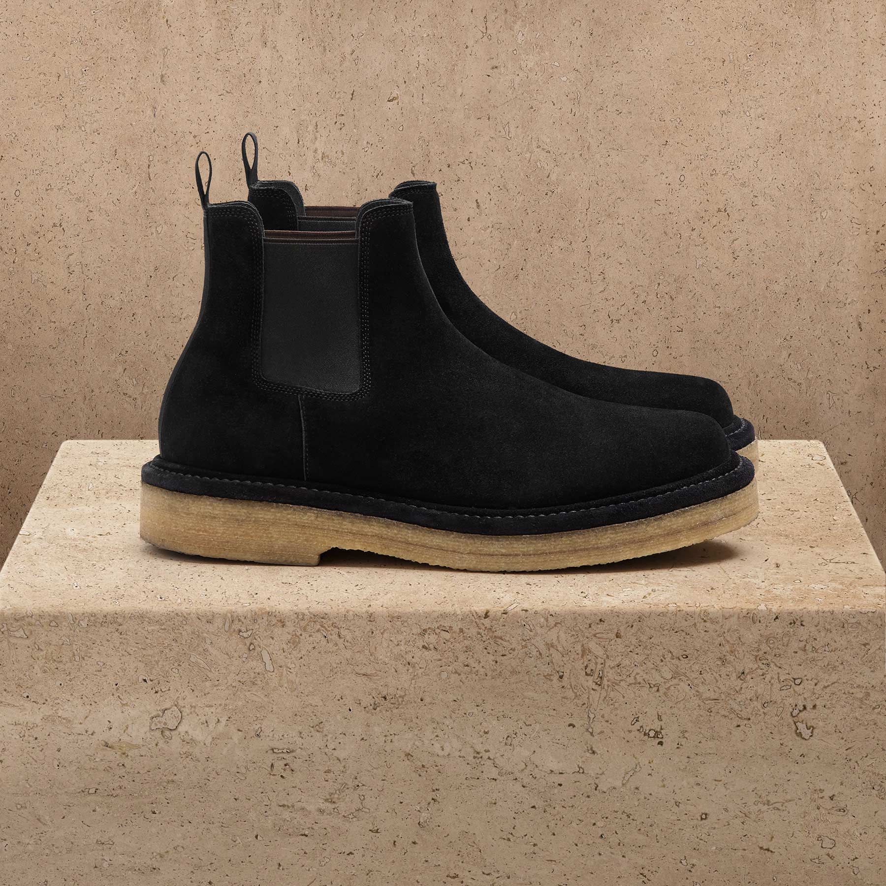 Men's Suede Chelsea Boot - Black
