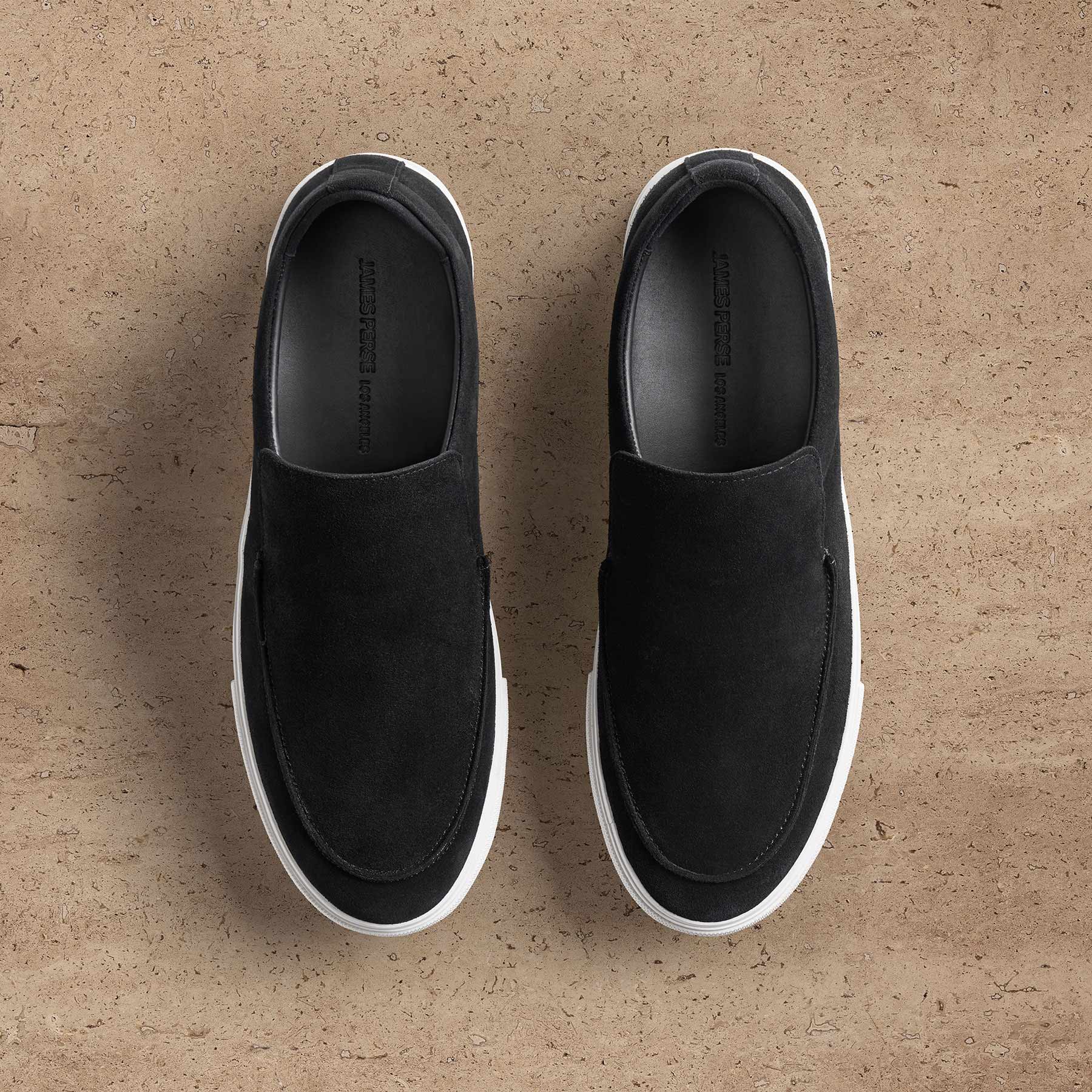 Men's Coastal Suede Slip On - Black
