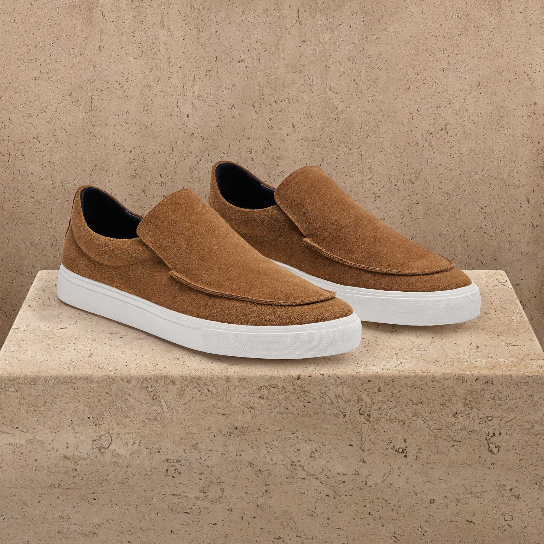 Men's Coastal Suede Slip On - Chestnut