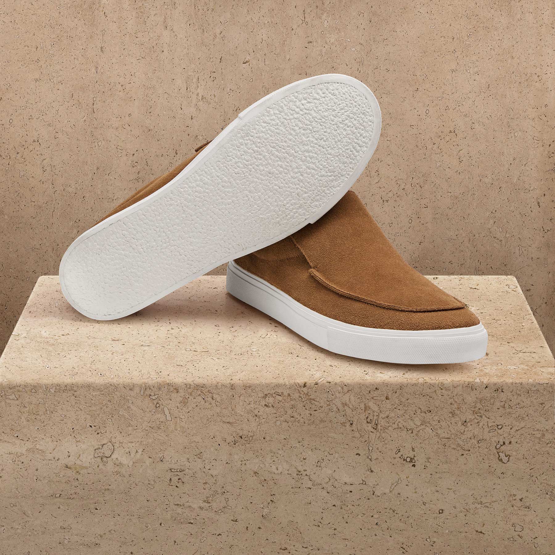 Men's Coastal Suede Slip On - Chestnut