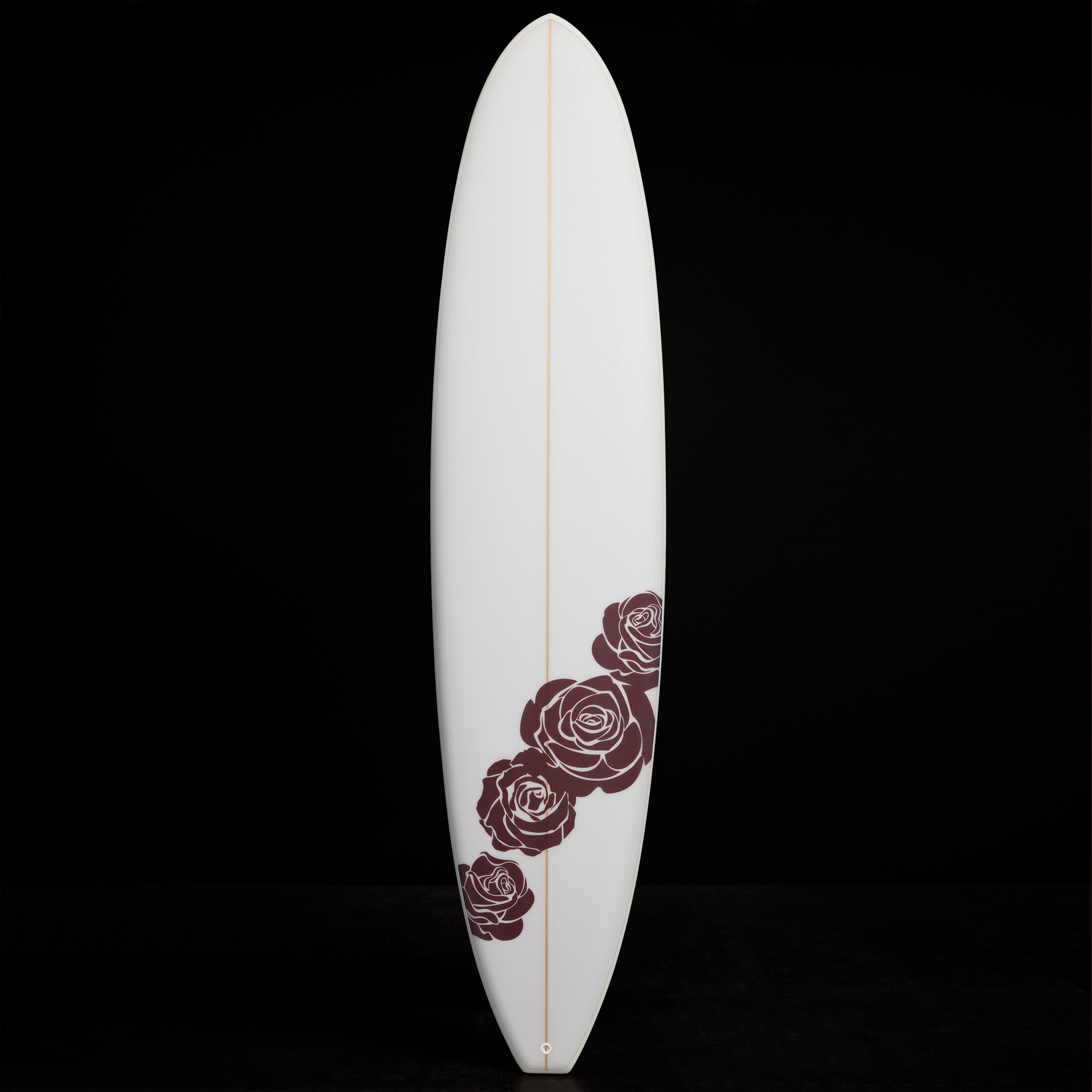 Grateful Dead Longboard 7Ft 10In - Matte White w/ Roses