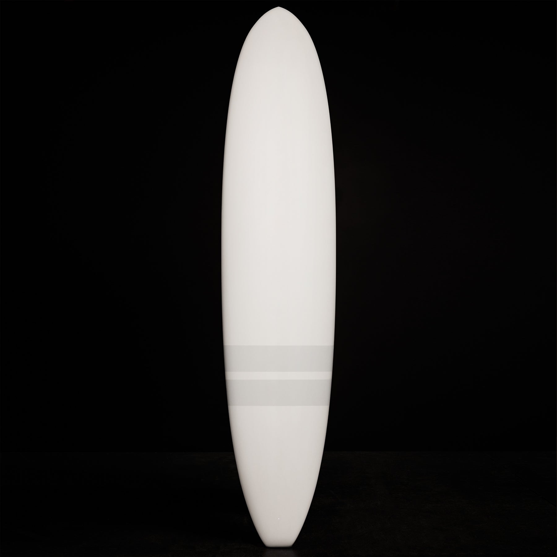 Classic Longboard  8Ft 6In - Matte White & Grey Stripe
