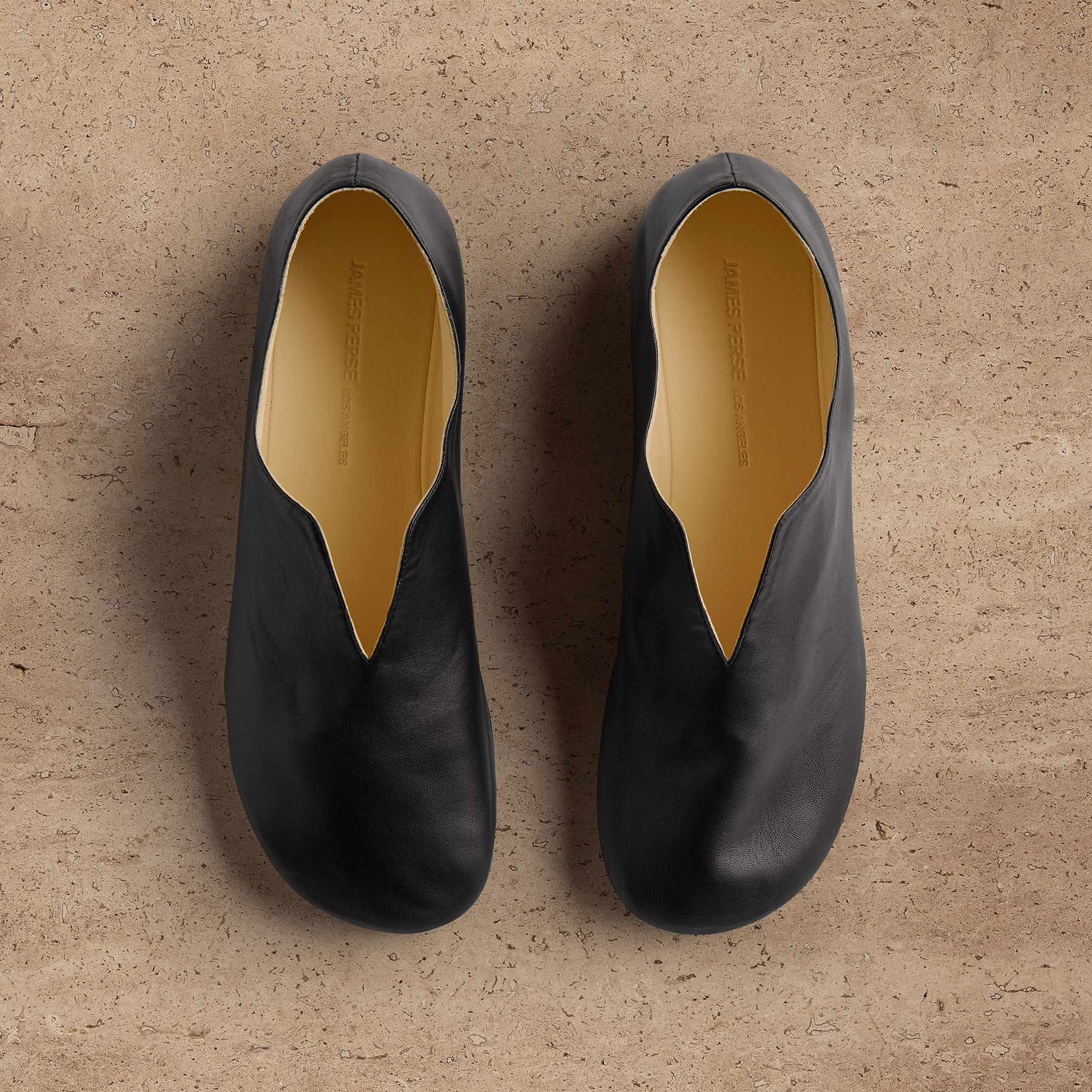 Women's Napa Leather Babouche - Black