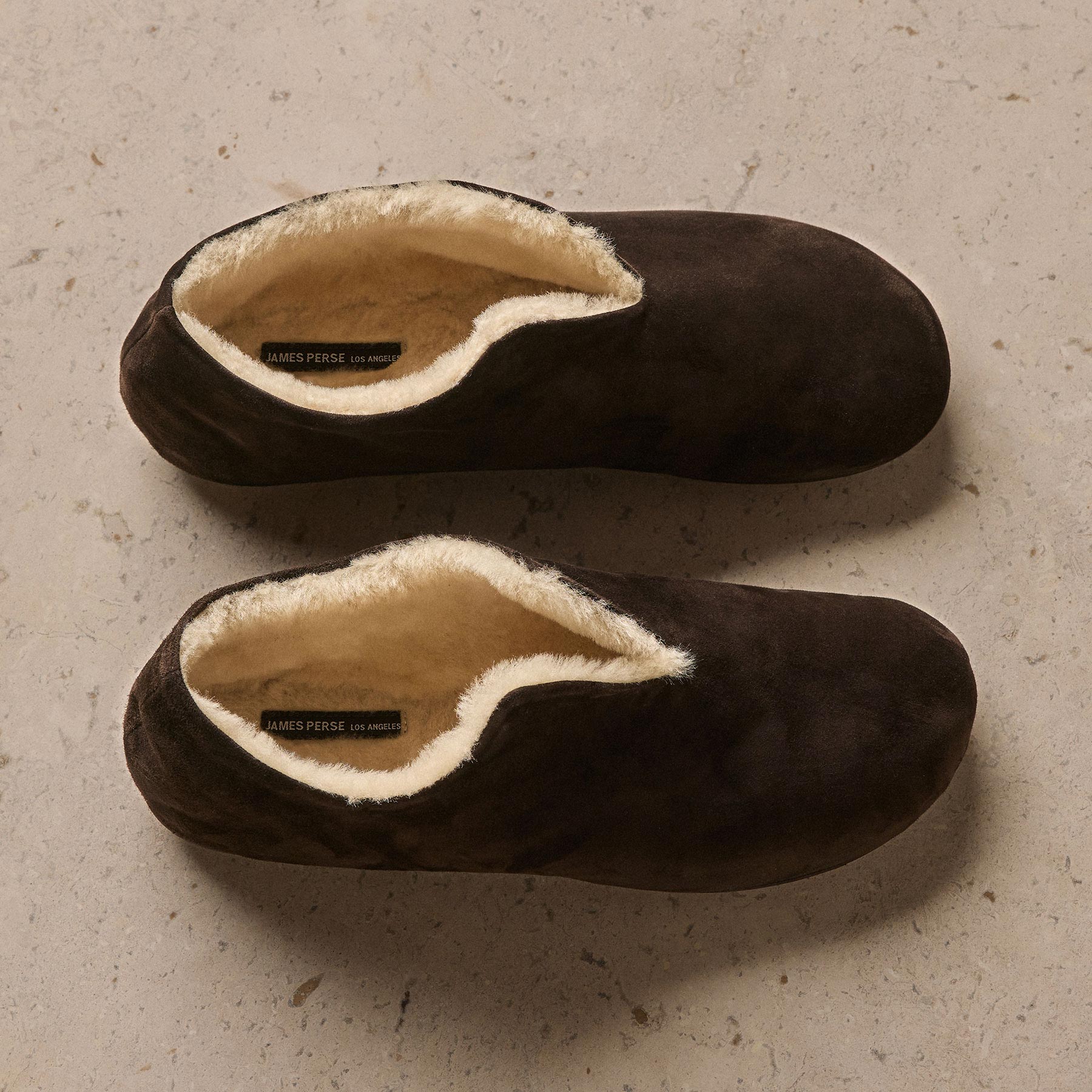 Women's Shearling Lined Suede Babouche - Acero/Natural