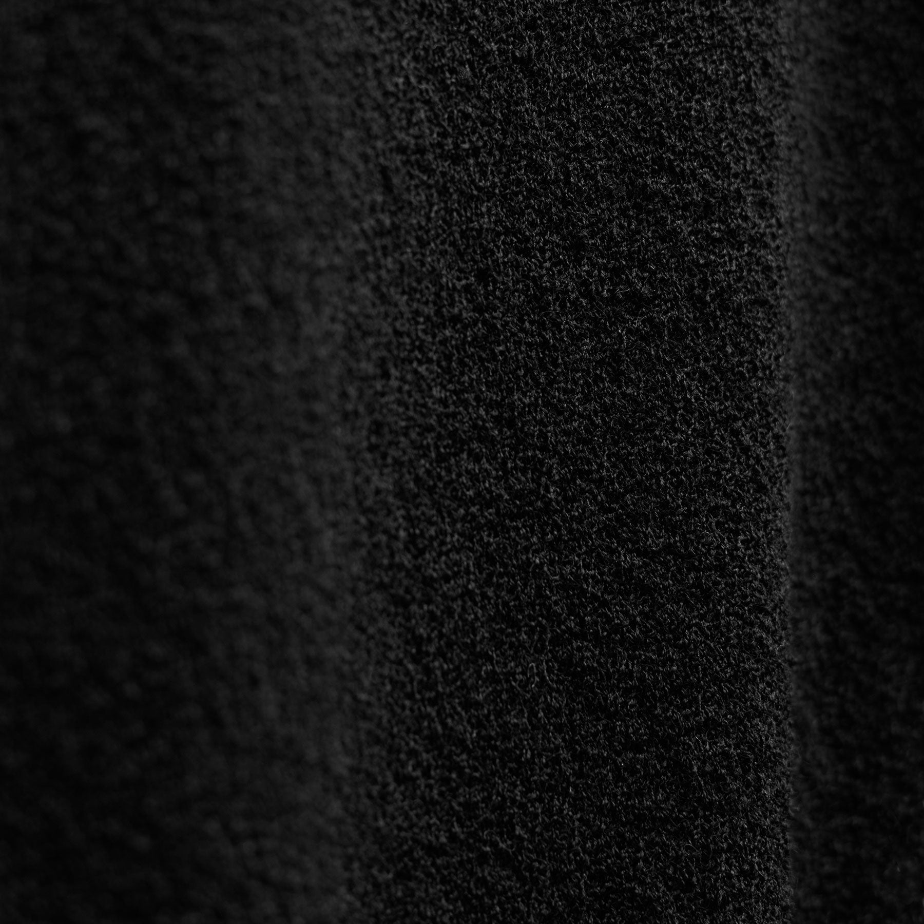 Fine Knit Short Sleeve Polo - Black