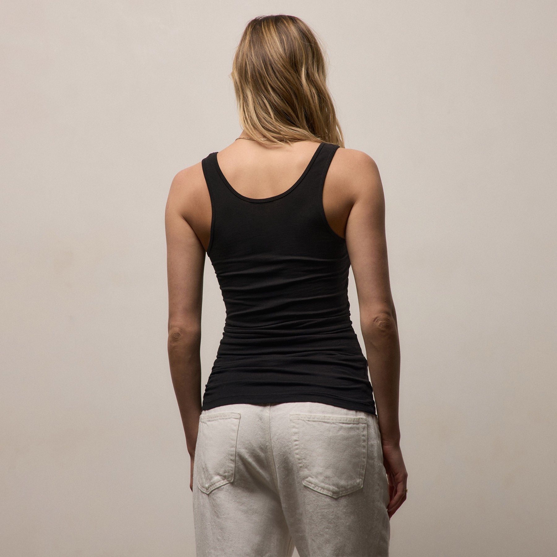 Long Jersey Tank - Black