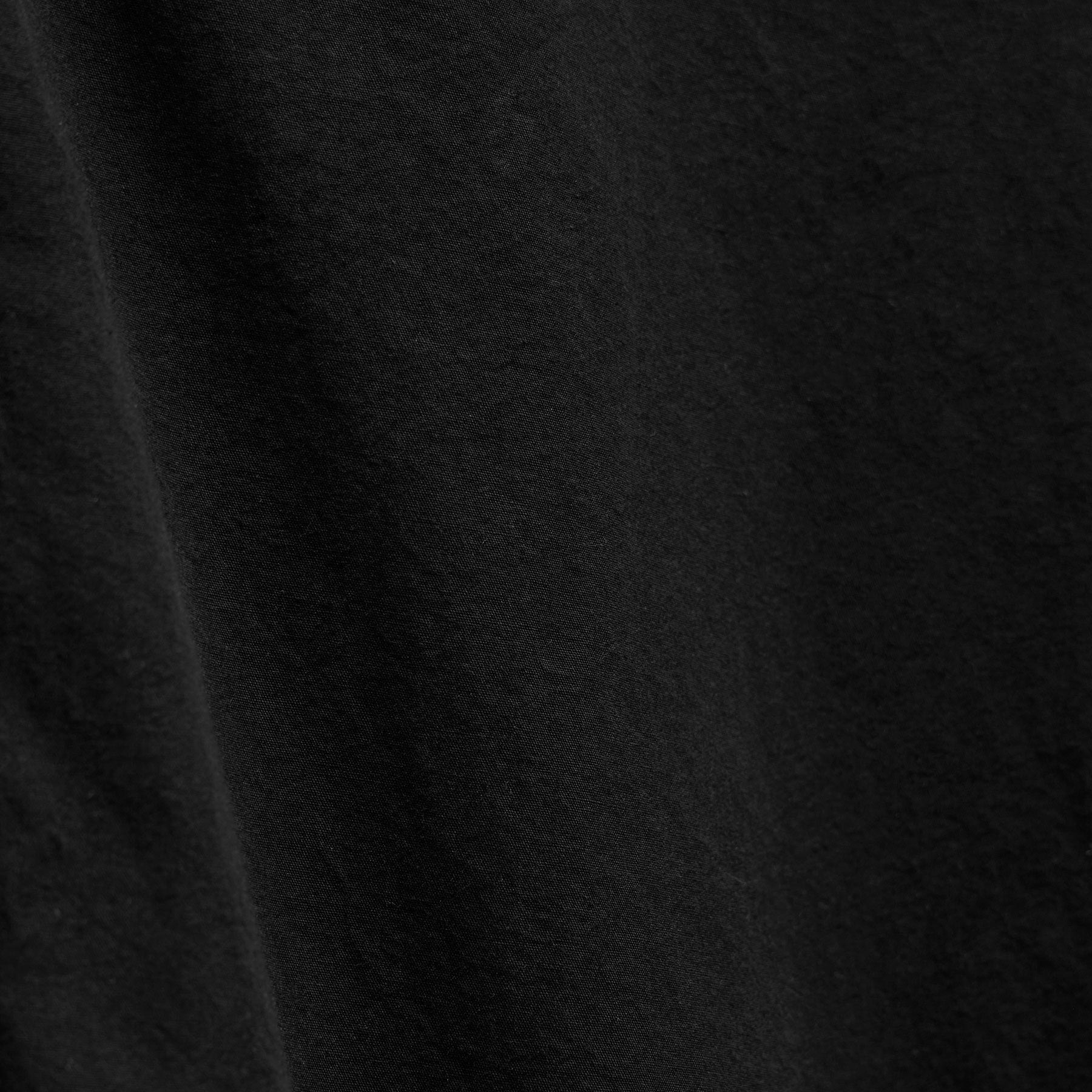 Textured Cotton Oversized Shirt - Black