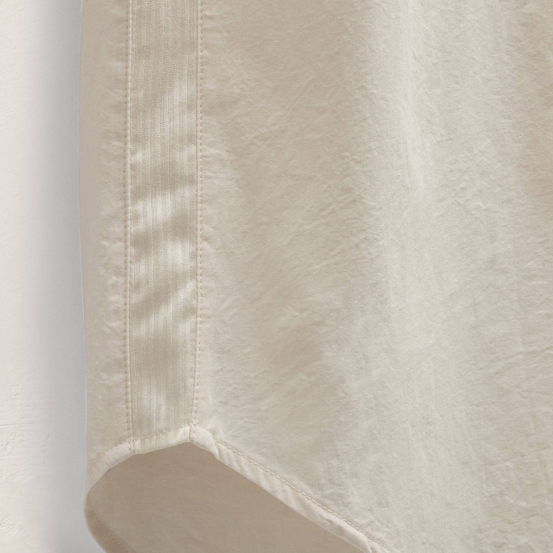 Textured Cotton Oversized Shirt - Ivory
