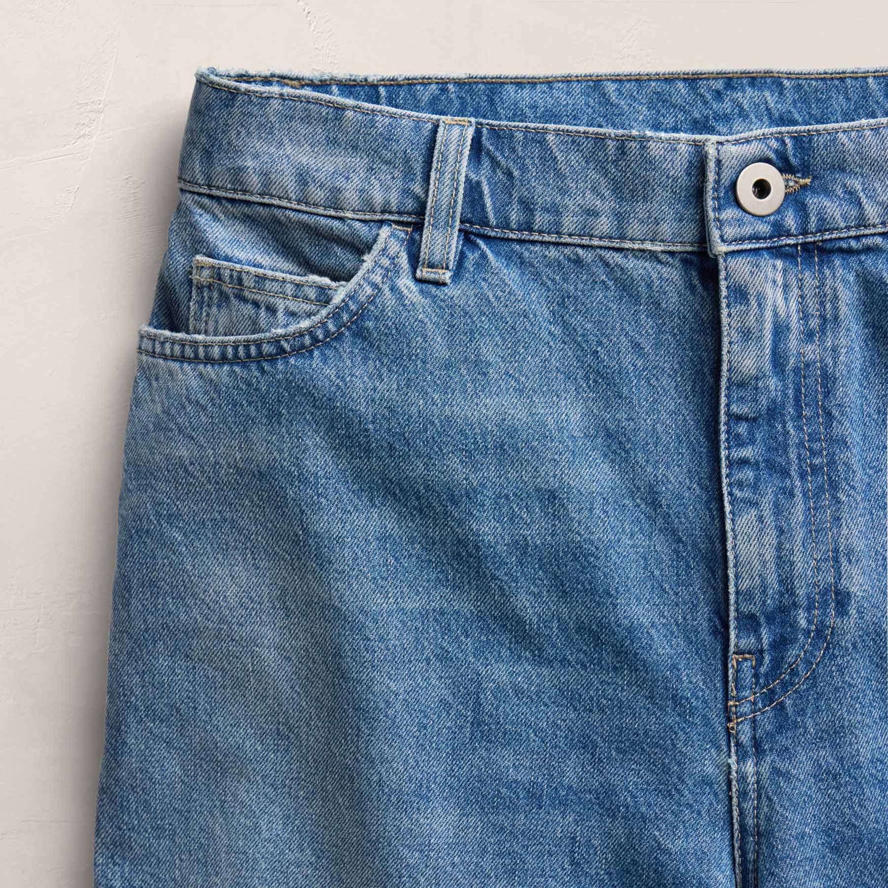 Denim Wide Leg Bermuda Short - Sky Wash