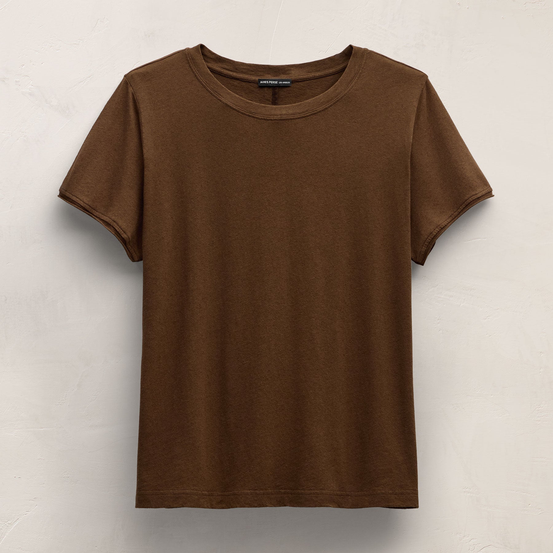 Cotton Linen Lounge Tee - Cocoa