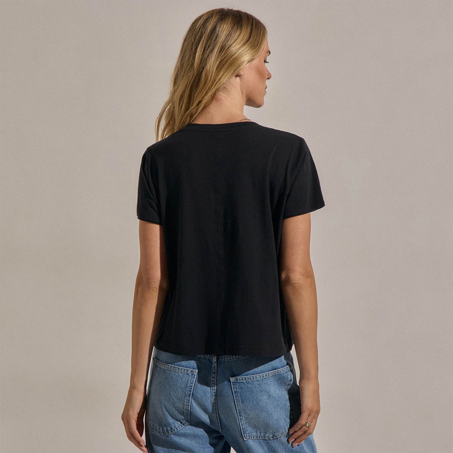 Cotton Cashmere Tee - Black