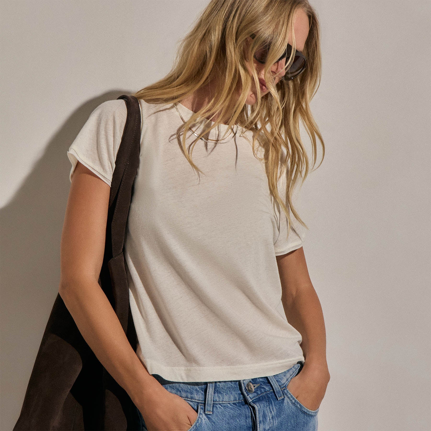 Cotton Cashmere Tee - Off White