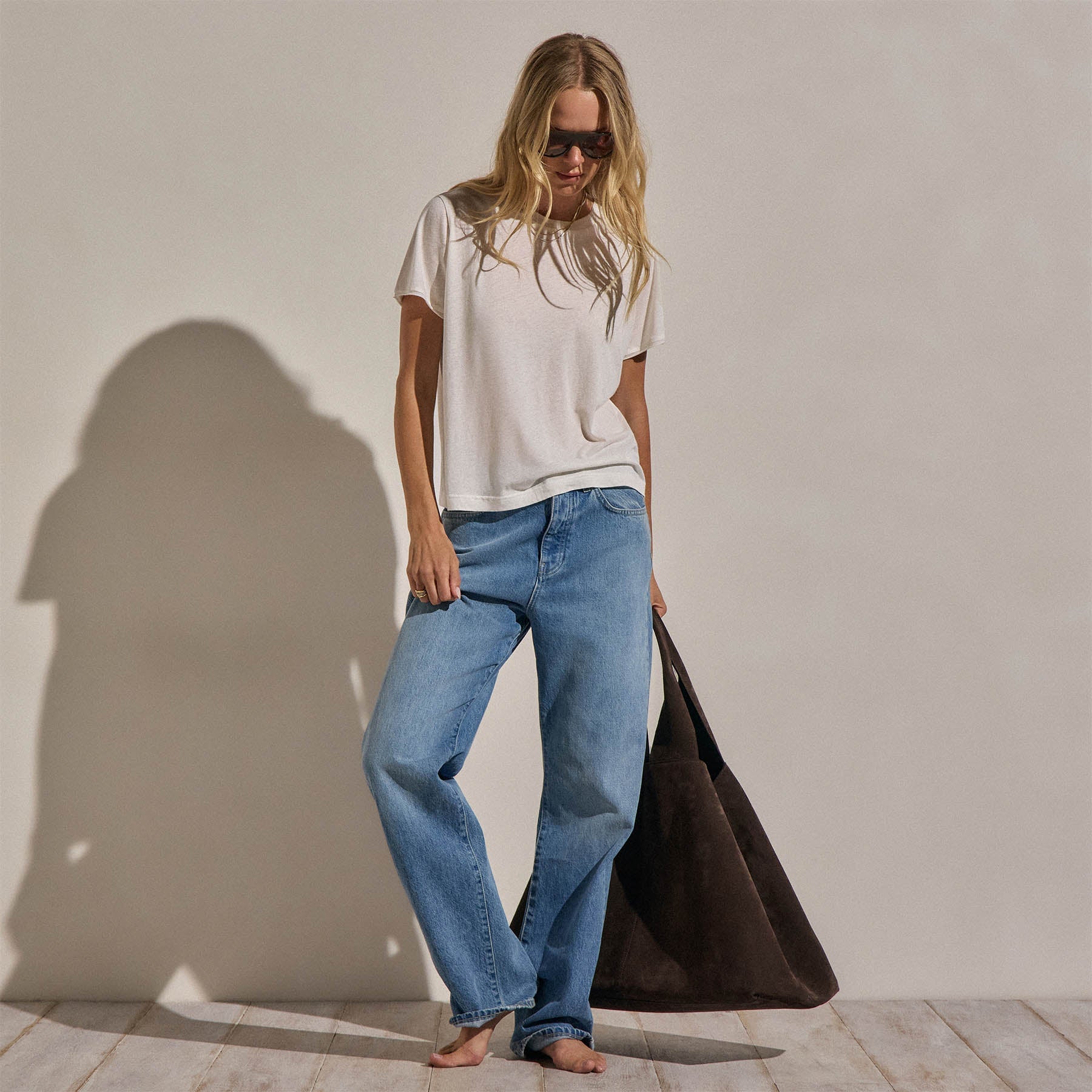 Cotton Cashmere Tee - White