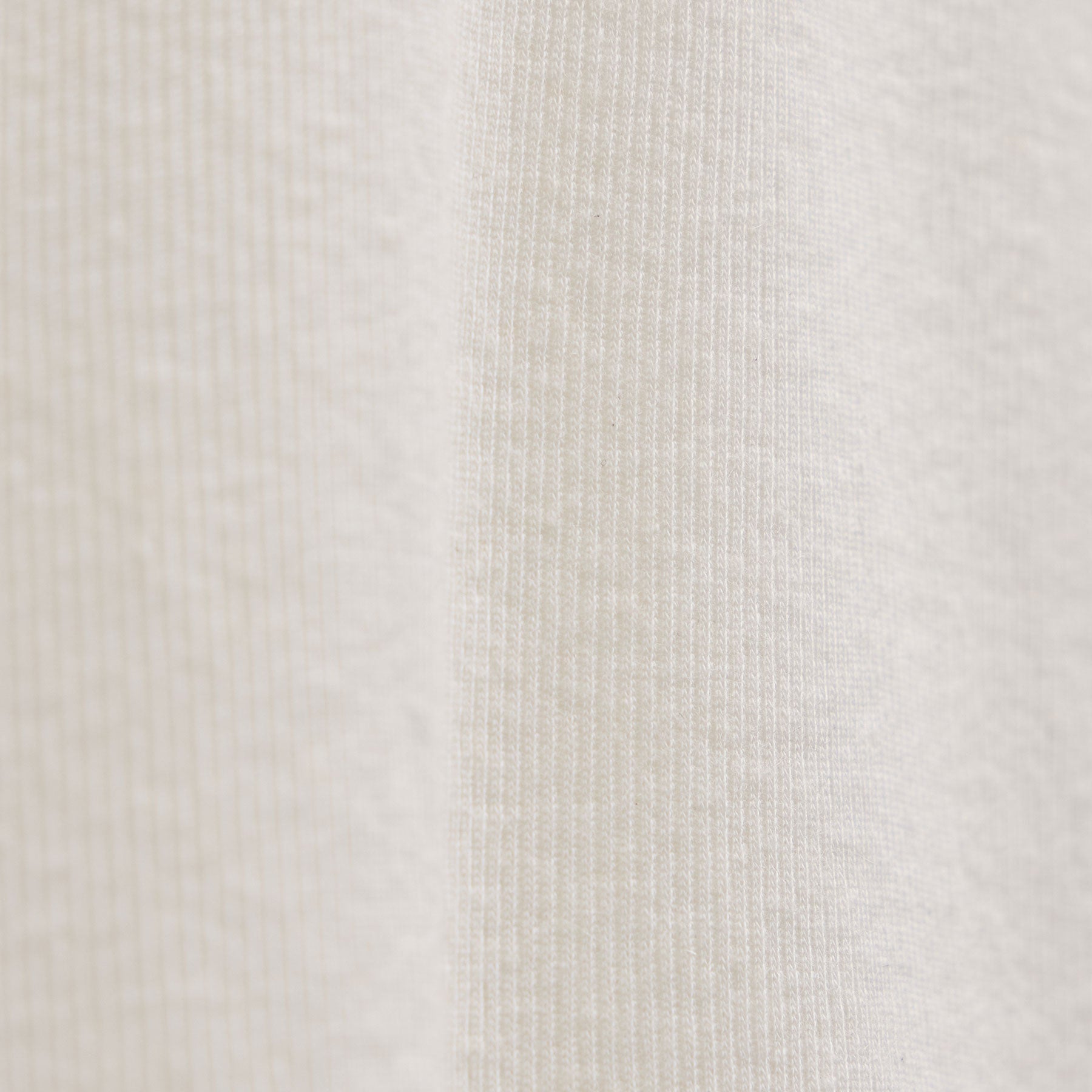 Cotton Cashmere Rib Keyhole Top - Off White