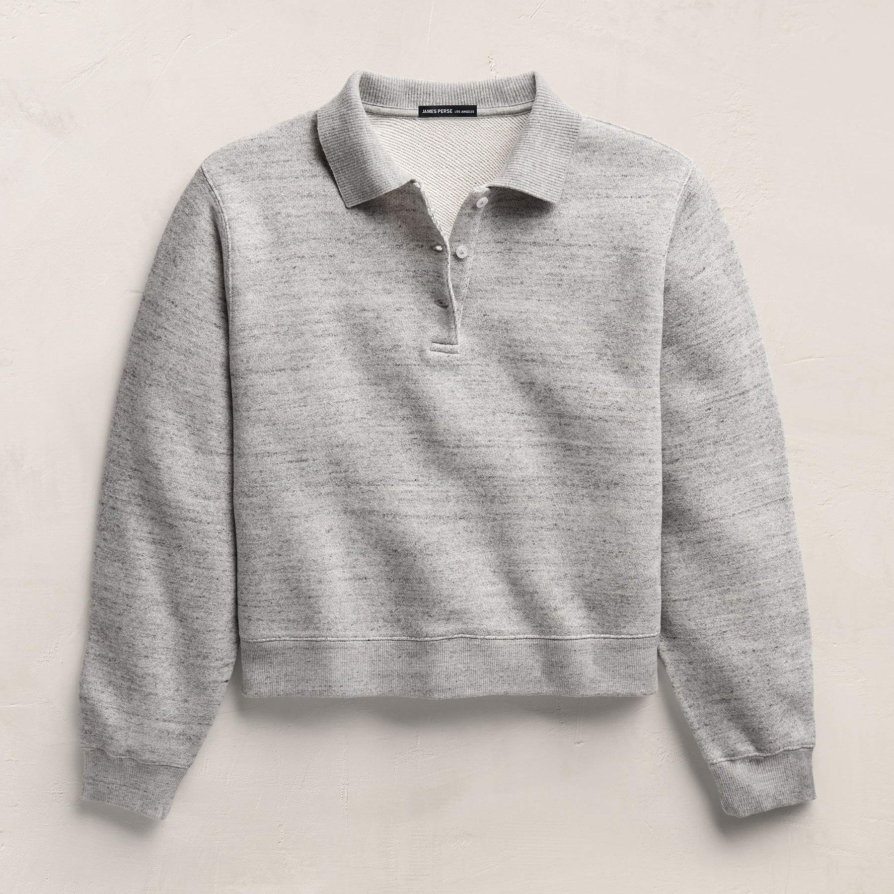 French Terry Henley Pullover - Heather Grey