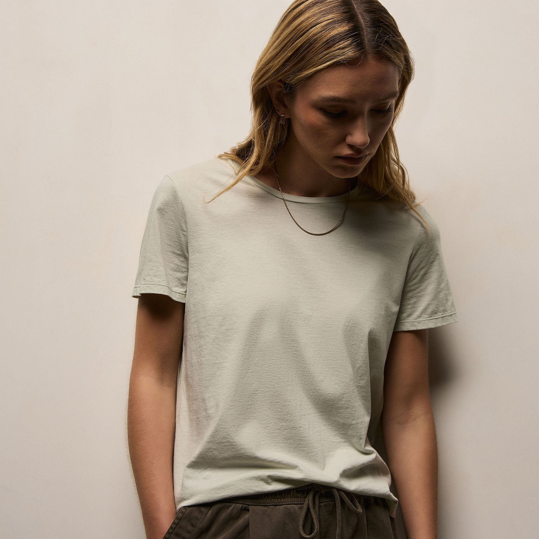 Luxe Lotus Jersey Crew - Celery