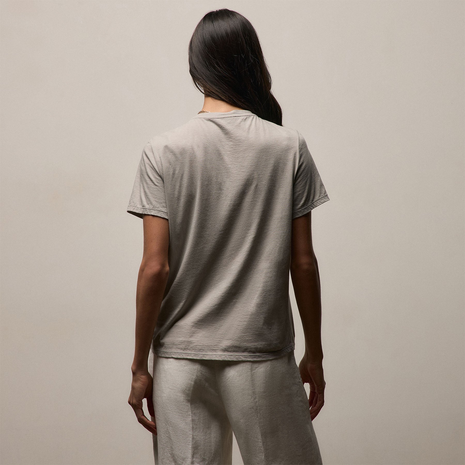 Luxe Lotus Jersey Crew - Fog