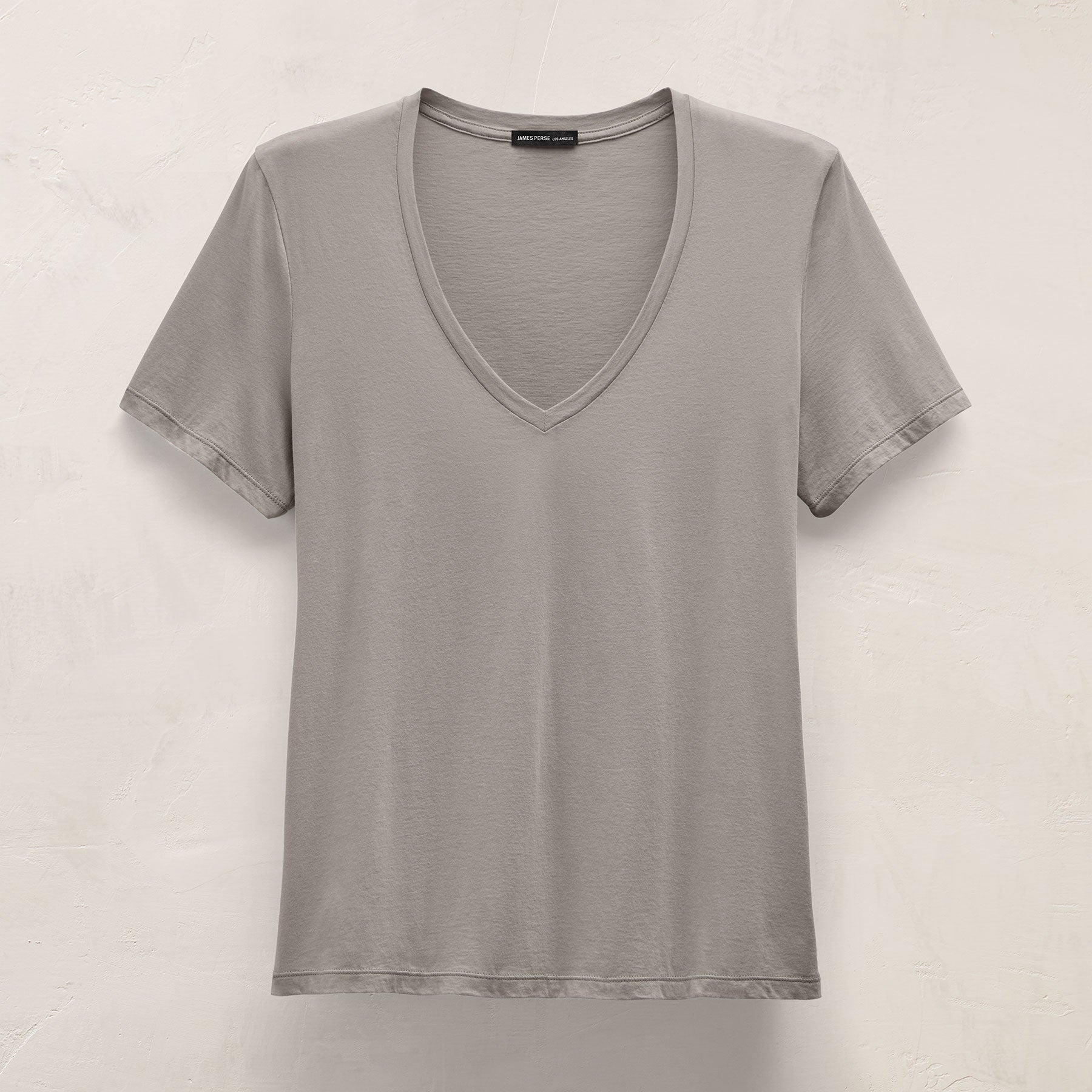 Luxe Lotus Jersey V Neck - Fog