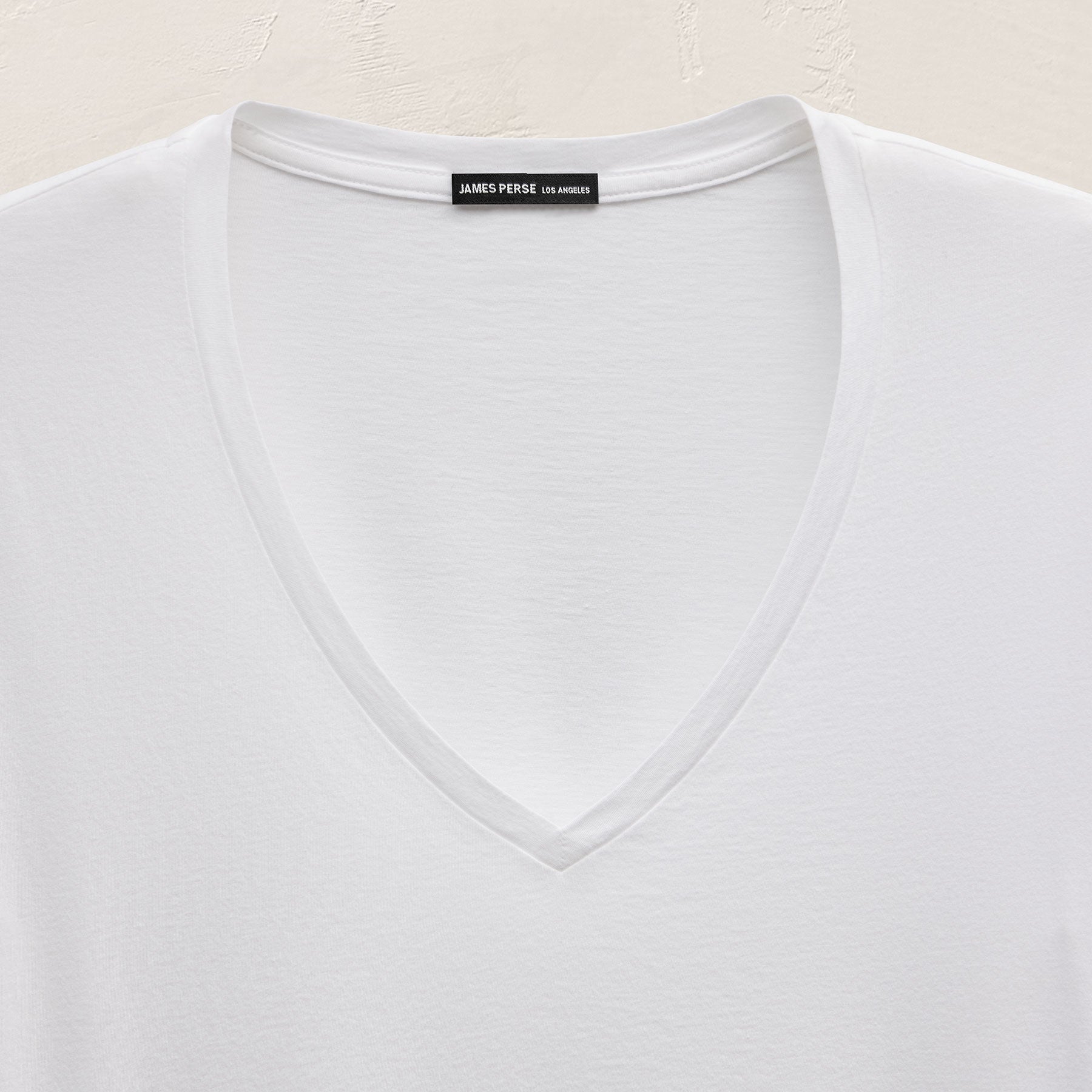 Luxe Lotus Jersey V Neck - White