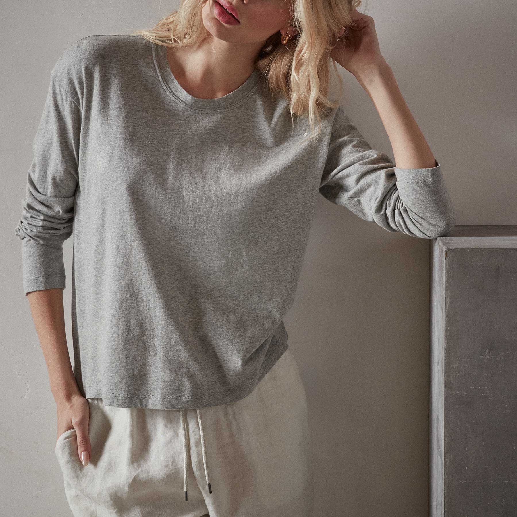 Vintage Boxy Tee - Heather Grey
