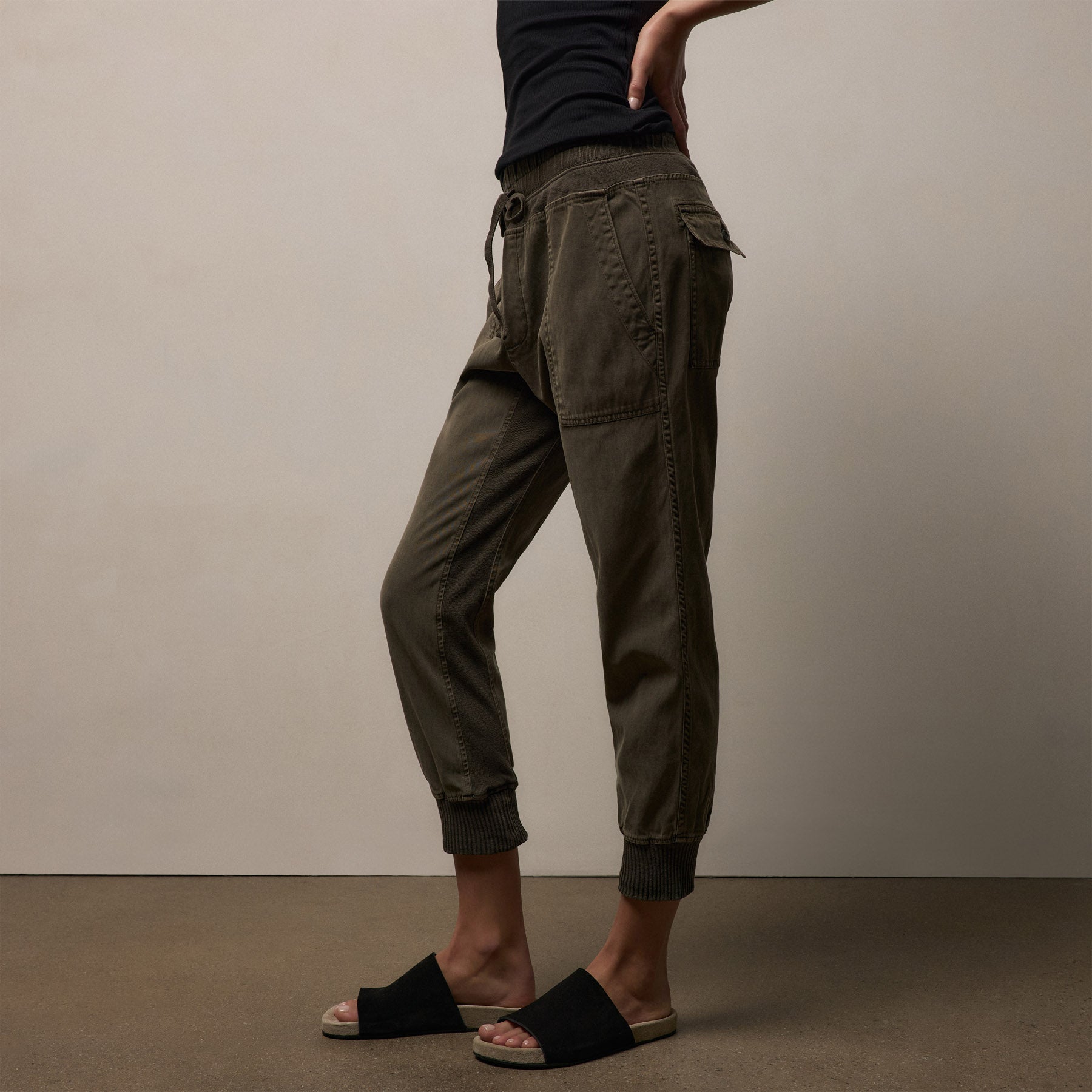 Mixed Media Pant - Army Green Pigment