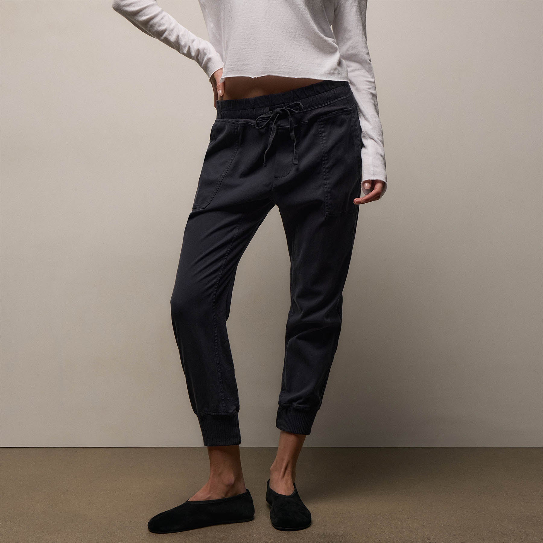 Mixed Media Pant - French Navy