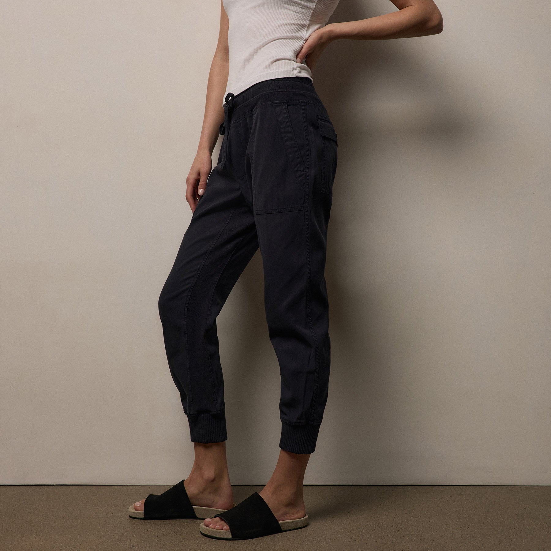 Mixed Media Pant - French Navy