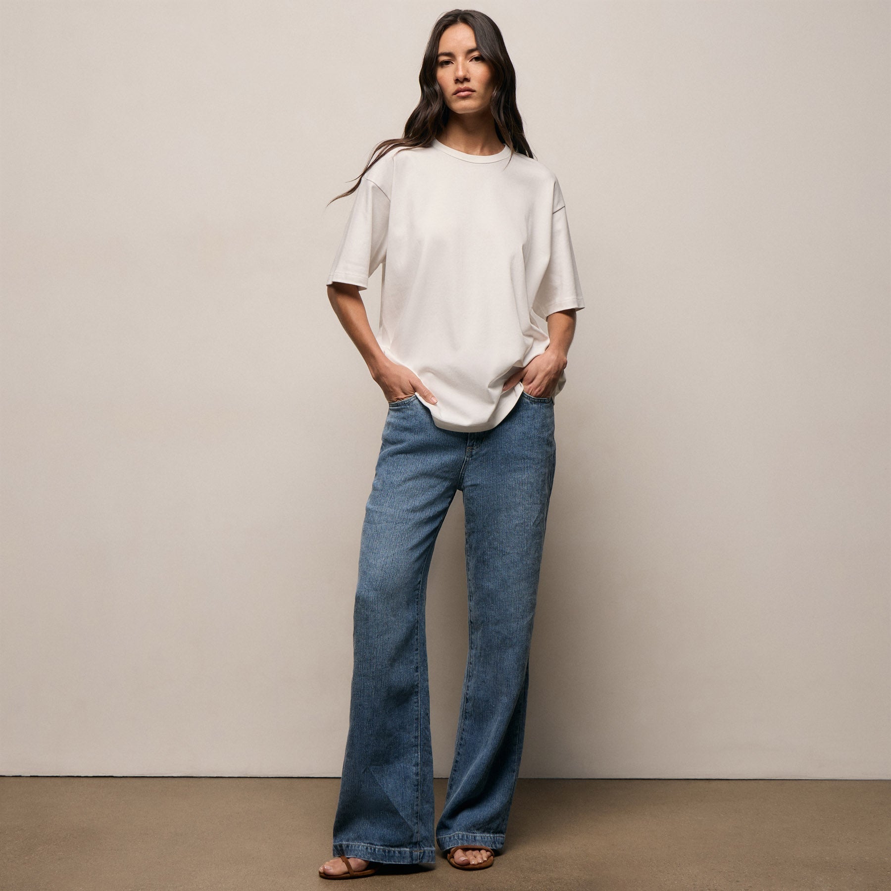 Cotton Jersey Oversized Tee - Off White