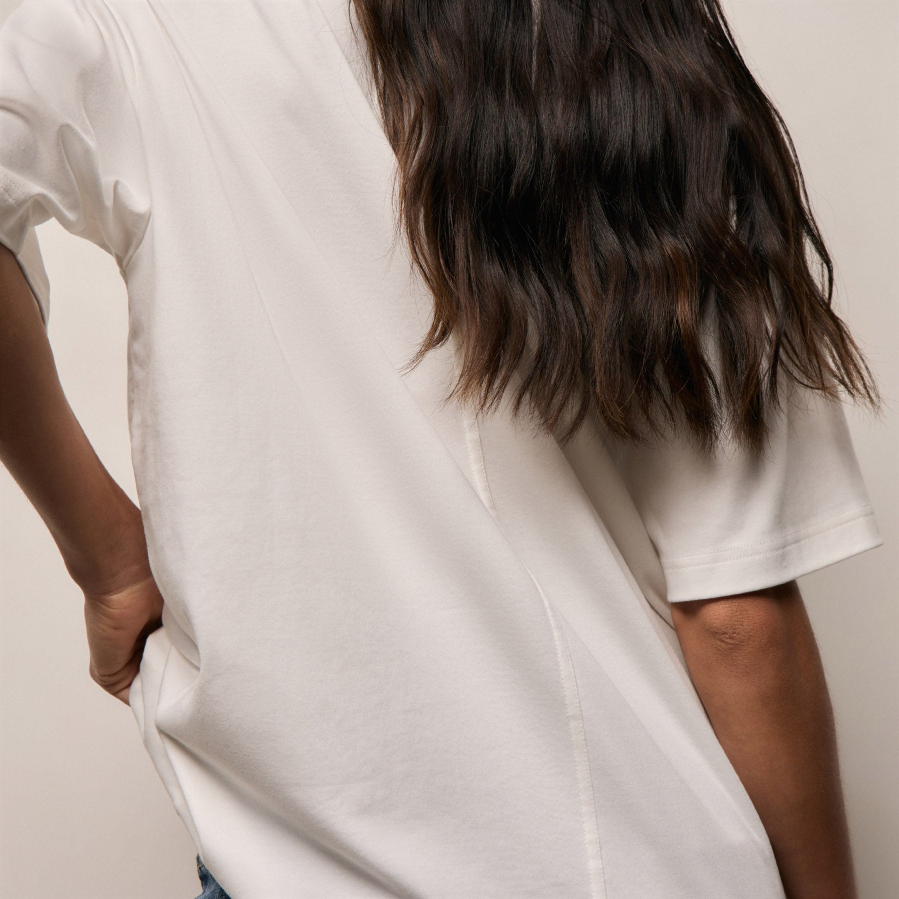 Cotton Jersey Oversized Tee - Off White