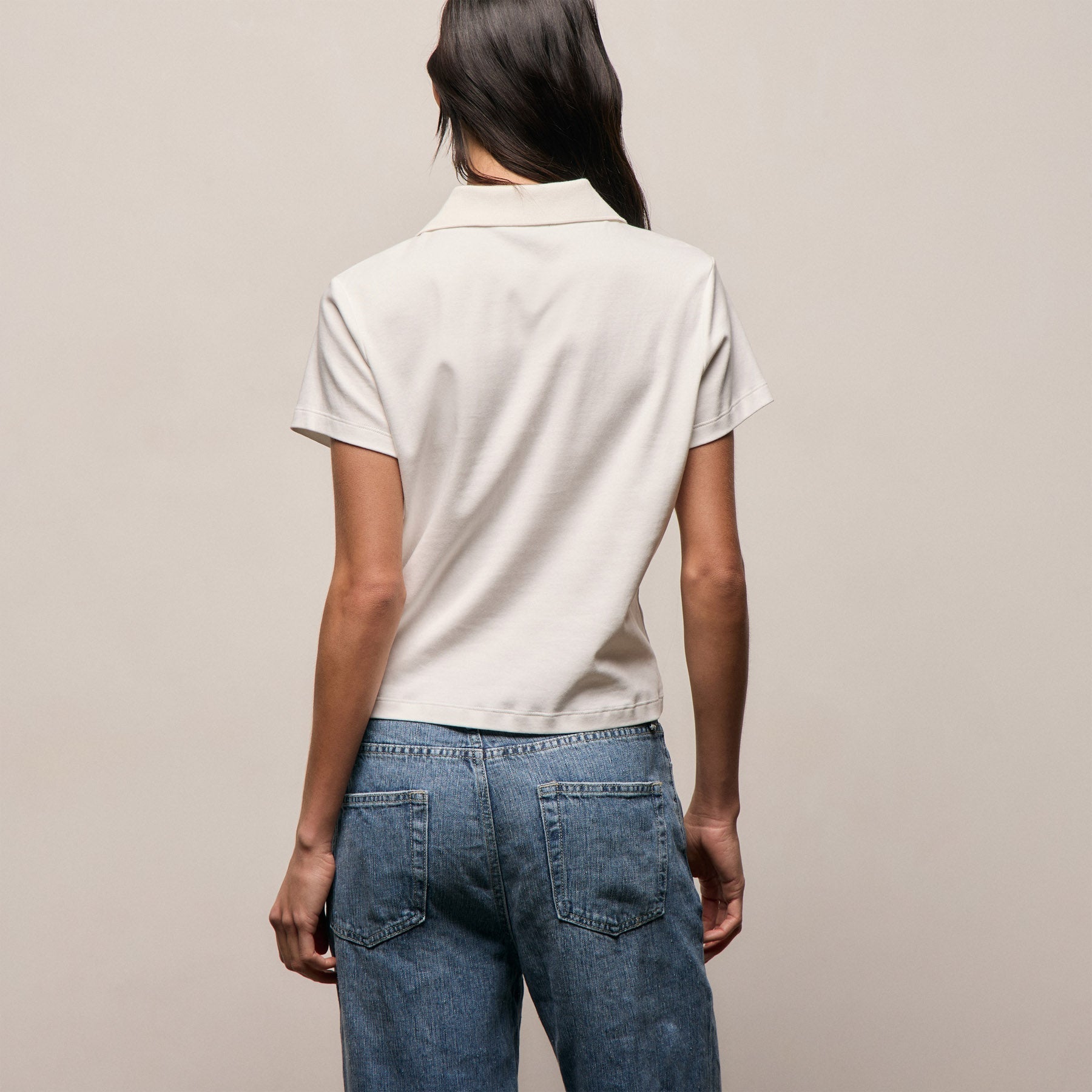 Cotton Jersey Polo - Off White