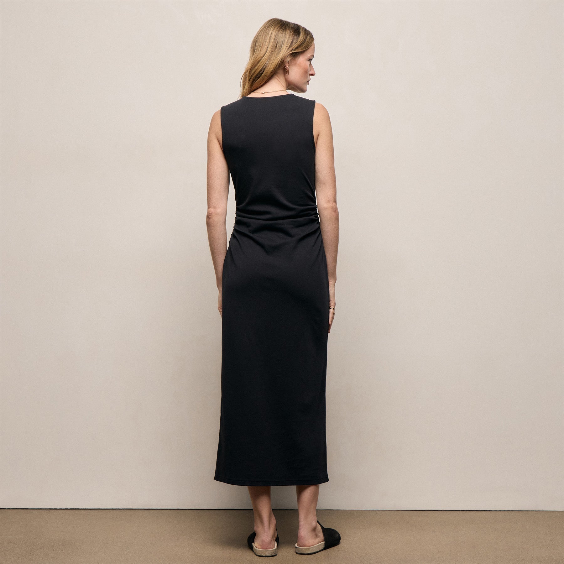 Cotton Jersey Tank Dress - Black