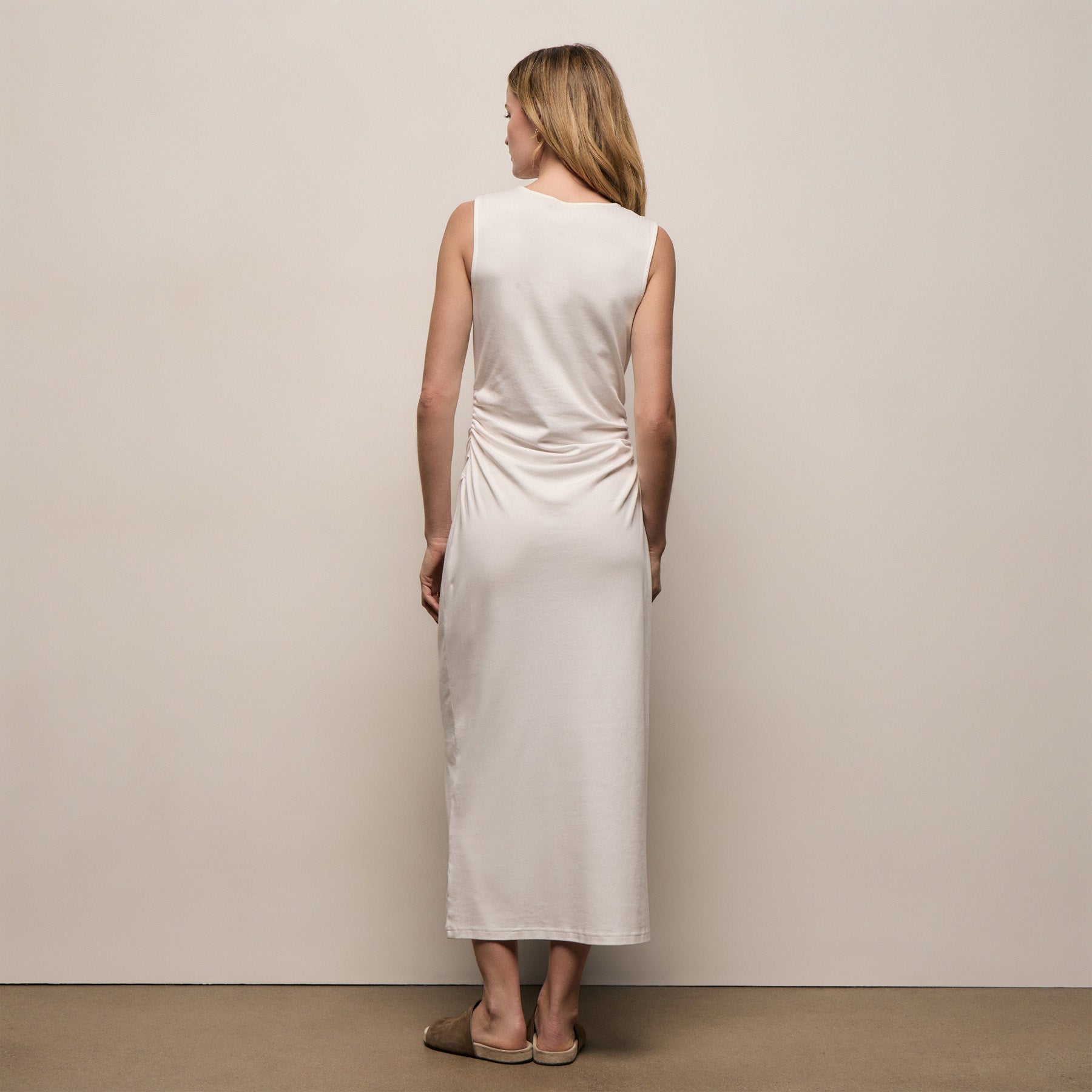 Cotton Jersey Tank Dress - Off White