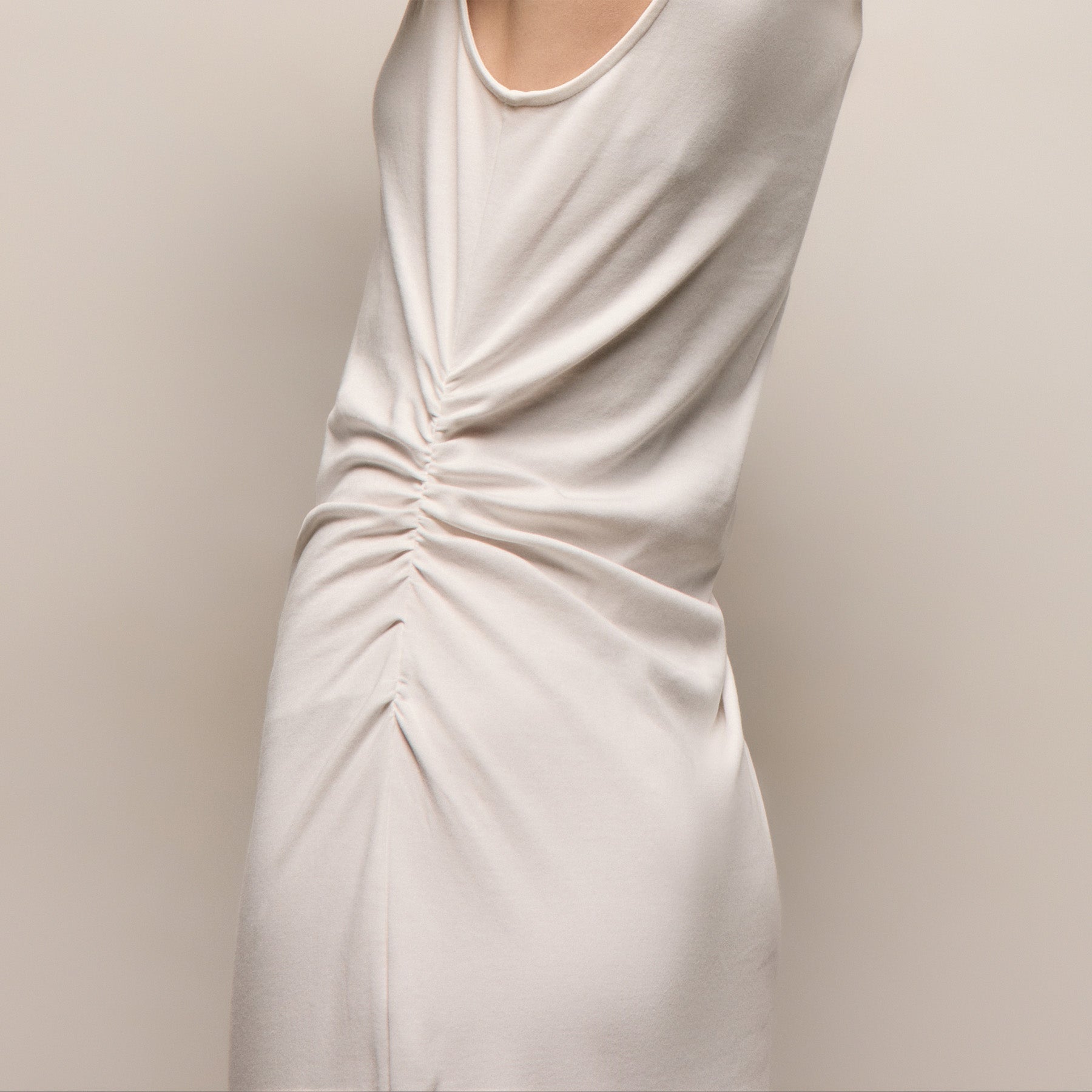 Cotton Jersey Tank Dress - Off White