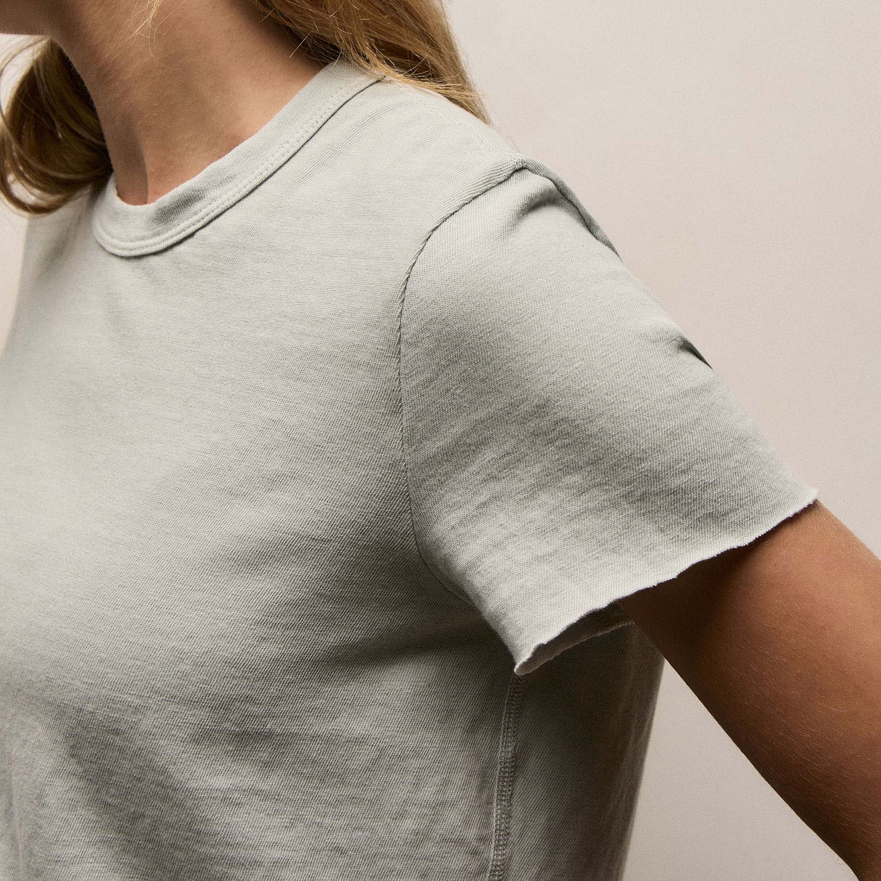 Slub Jersey Shrunken Tee - Celery Pigment