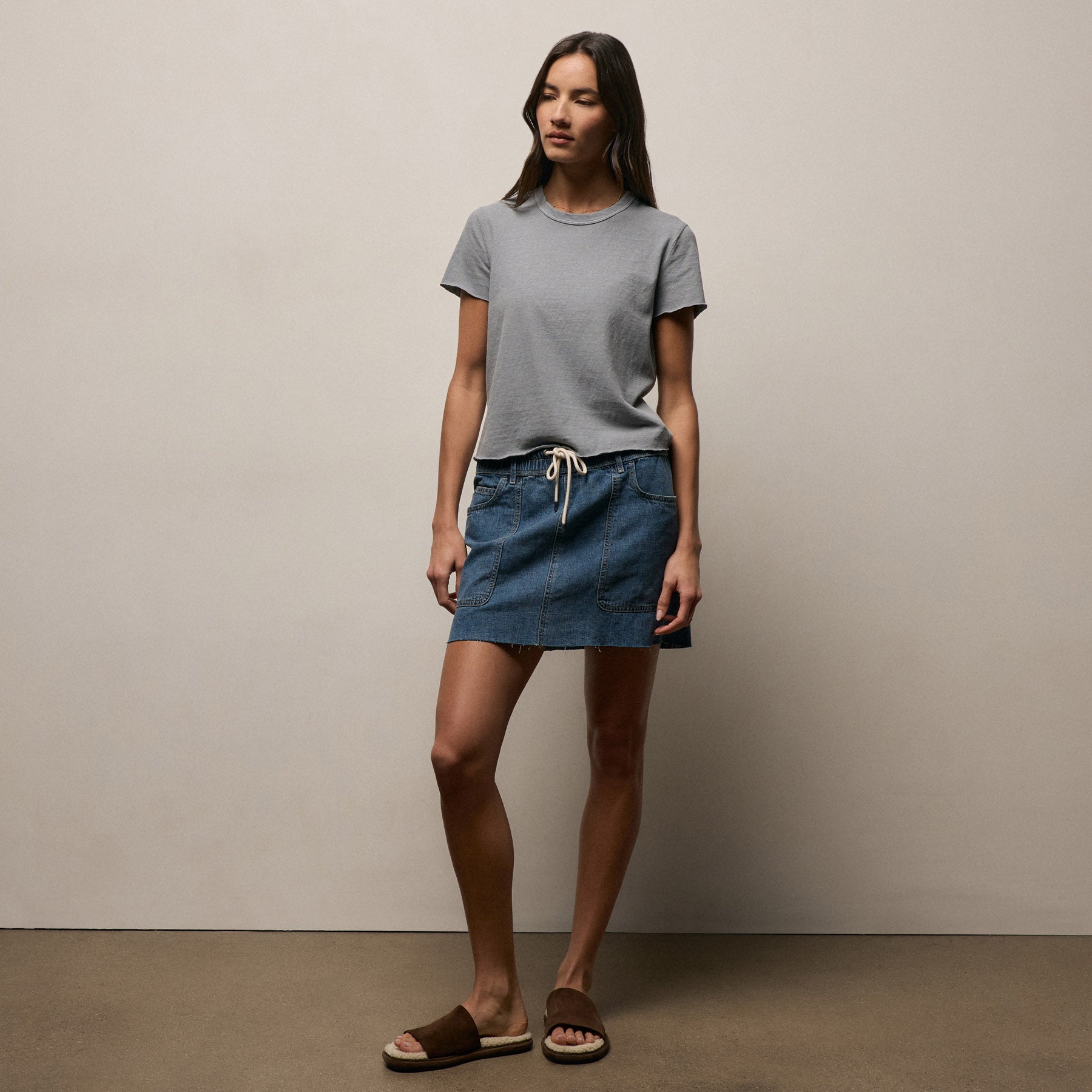 Slub Jersey Shrunken Tee - Ore Pigment