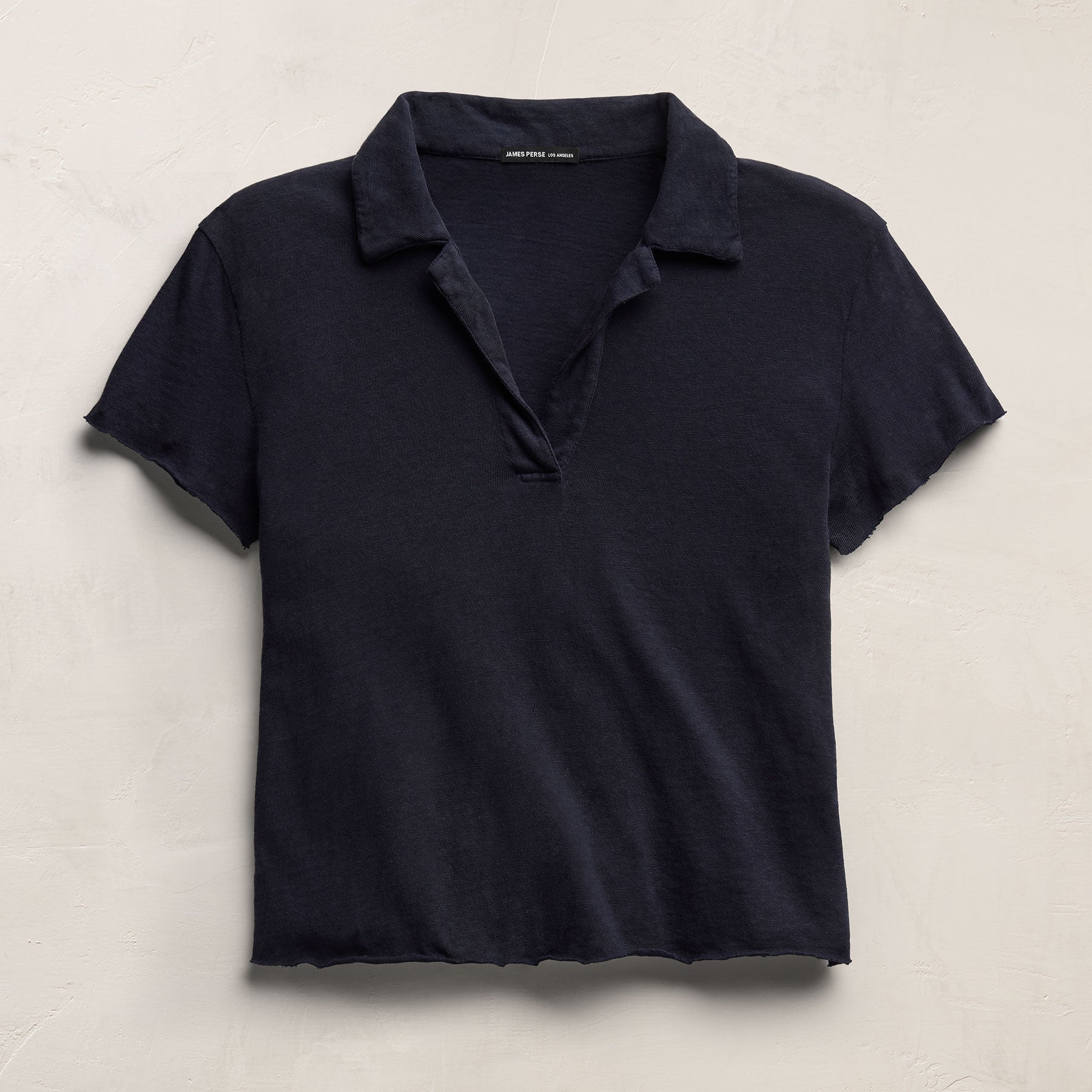 Slub Jersey Open Polo - Classic Navy